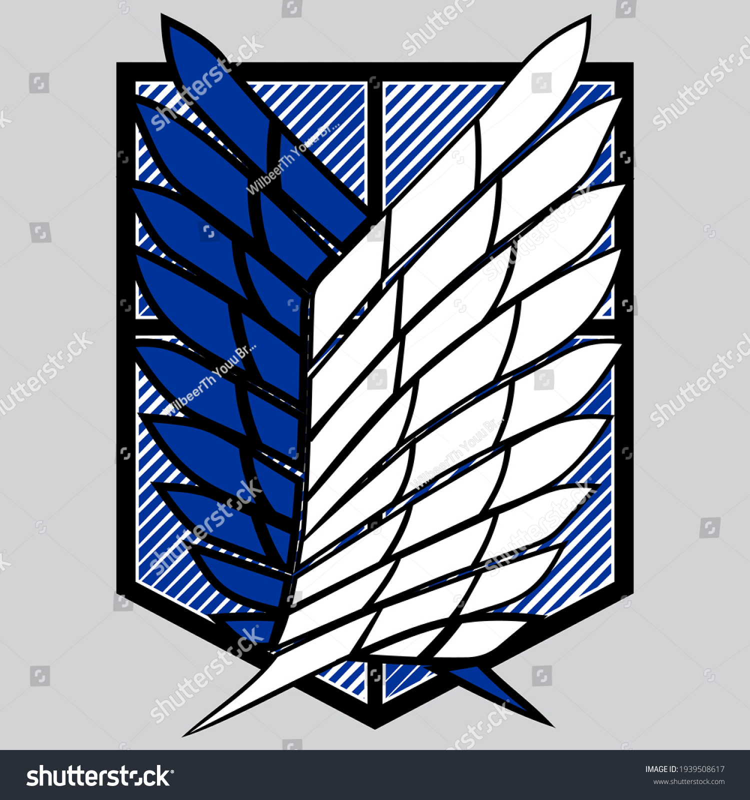 Attack On Titan Explorer Logo Flag Stock Vector (Royalty Free ...