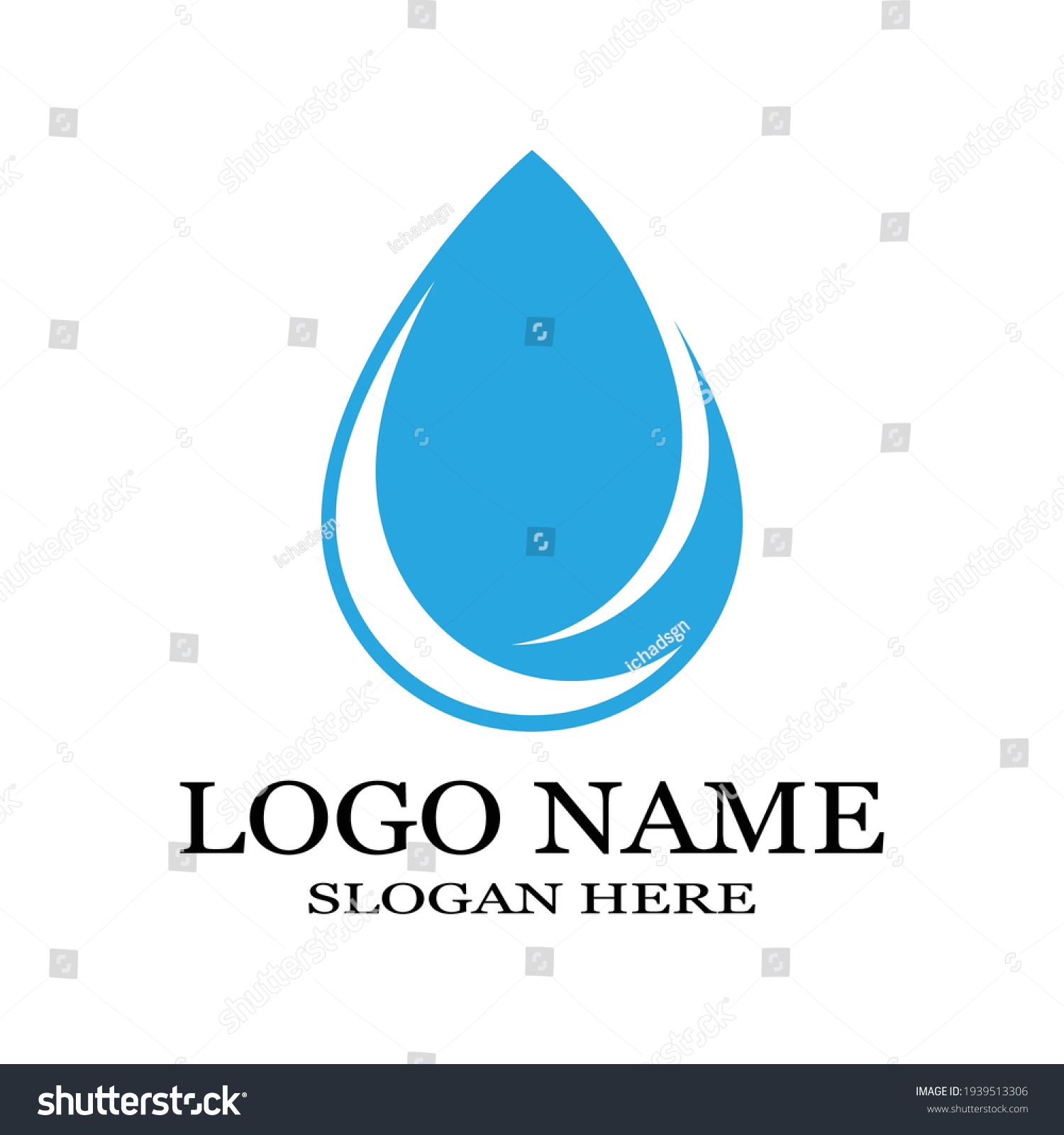 Water Drop Logo Template Vector Illustration Stock Vector (Royalty Free ...