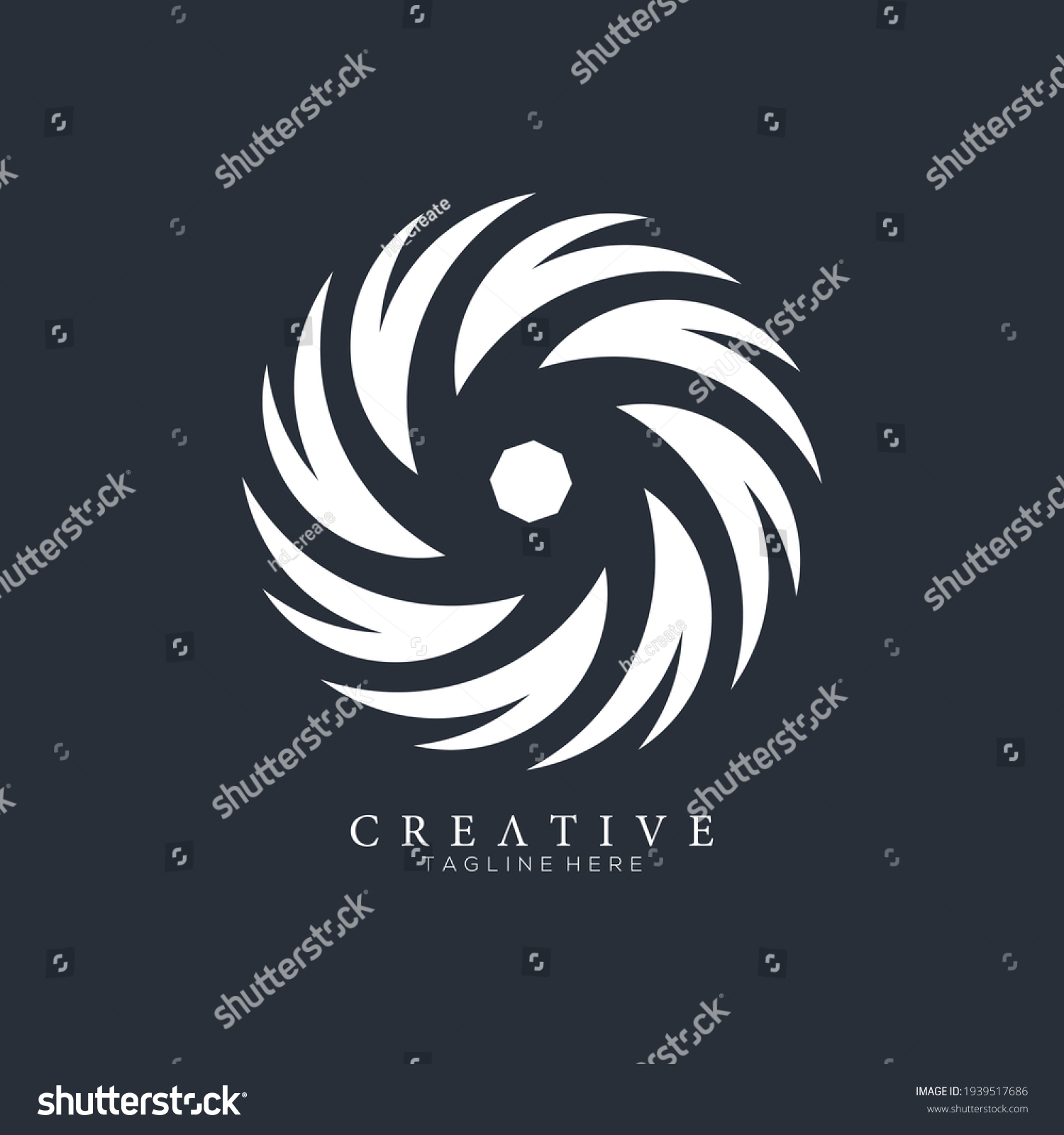 Creative White Hurricane Cyclone Wind Logo Stock Vector (Royalty Free ...