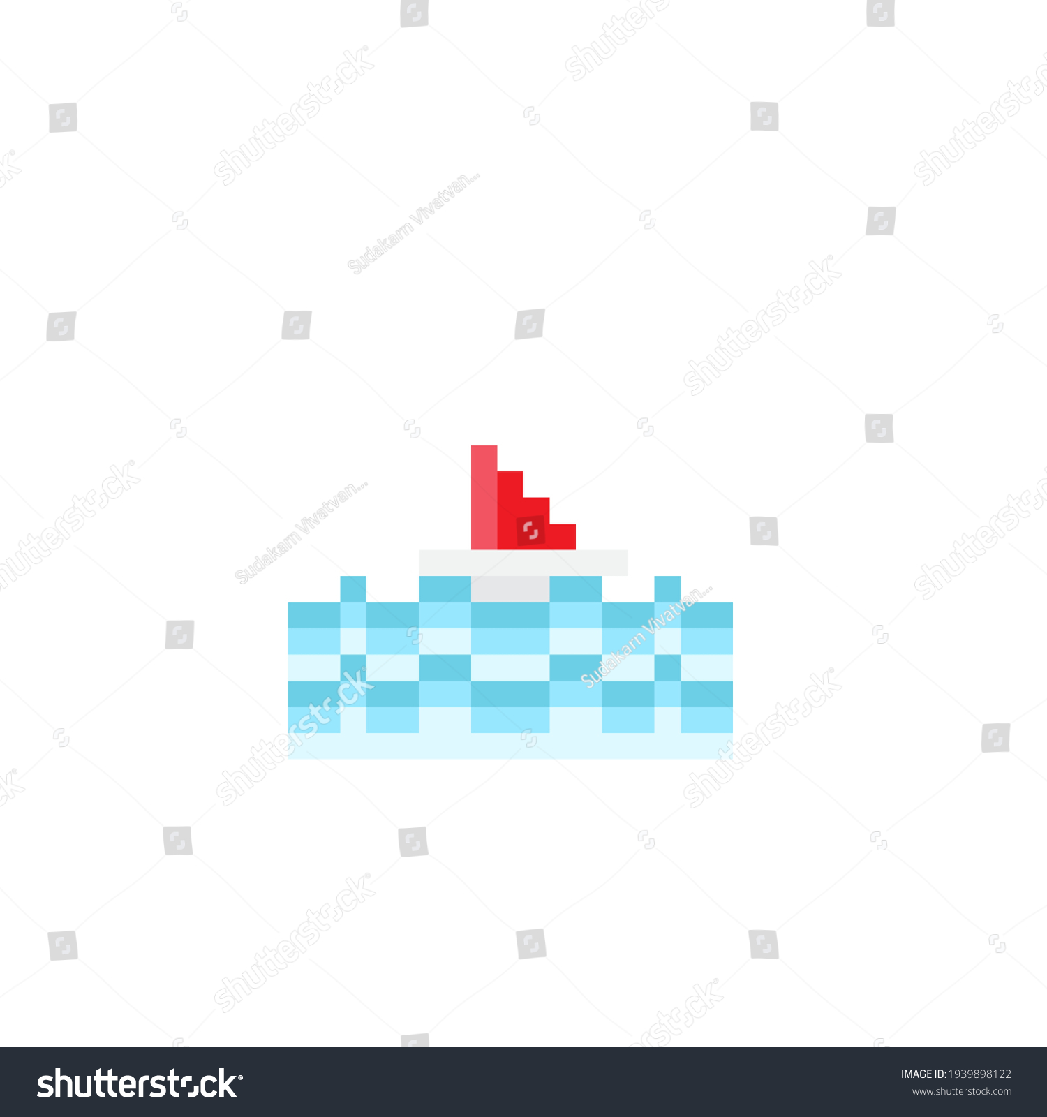 sailboat pixel art