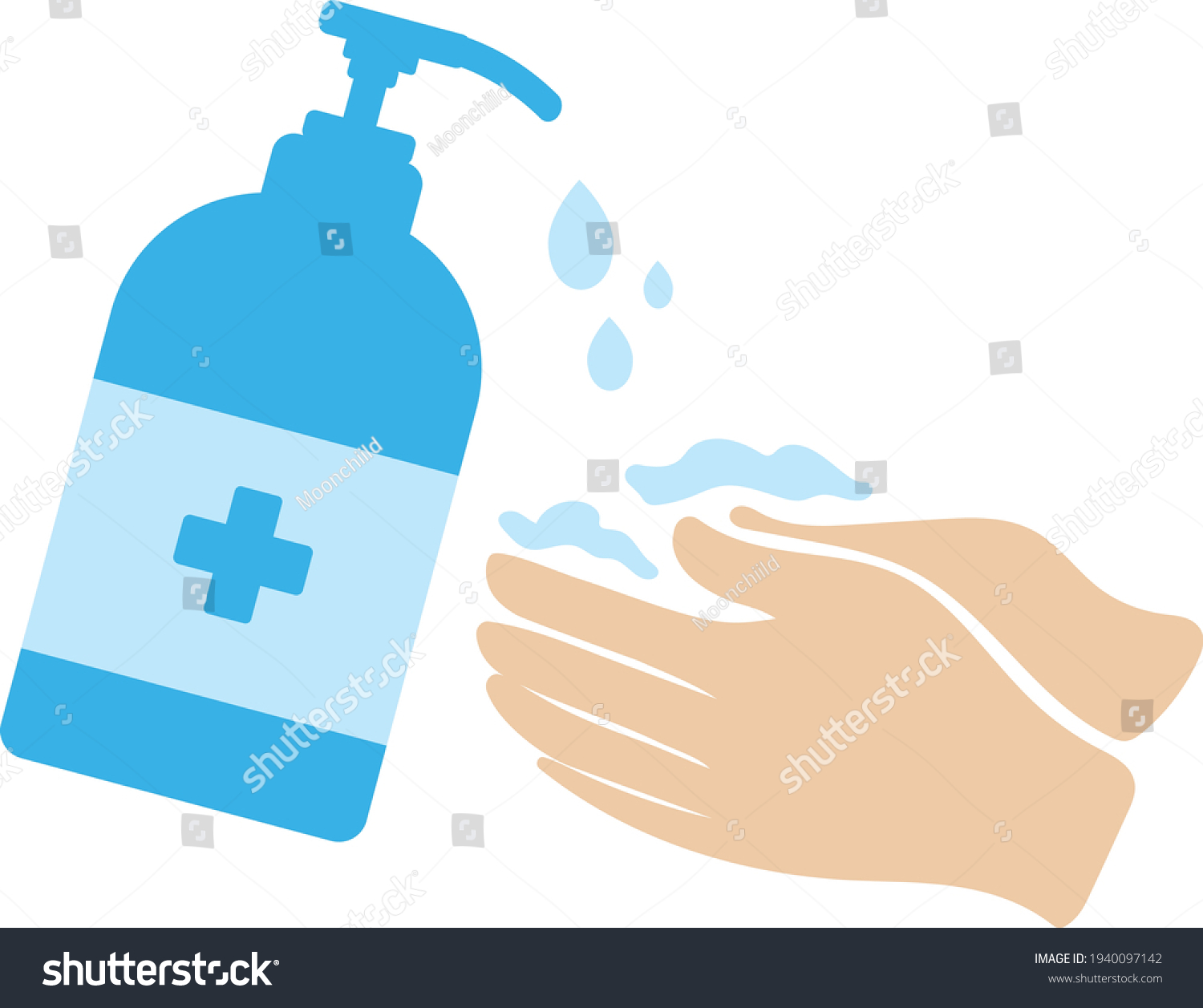 Sanitize Your Hands Vector Illustration Stock Vector (Royalty Free ...