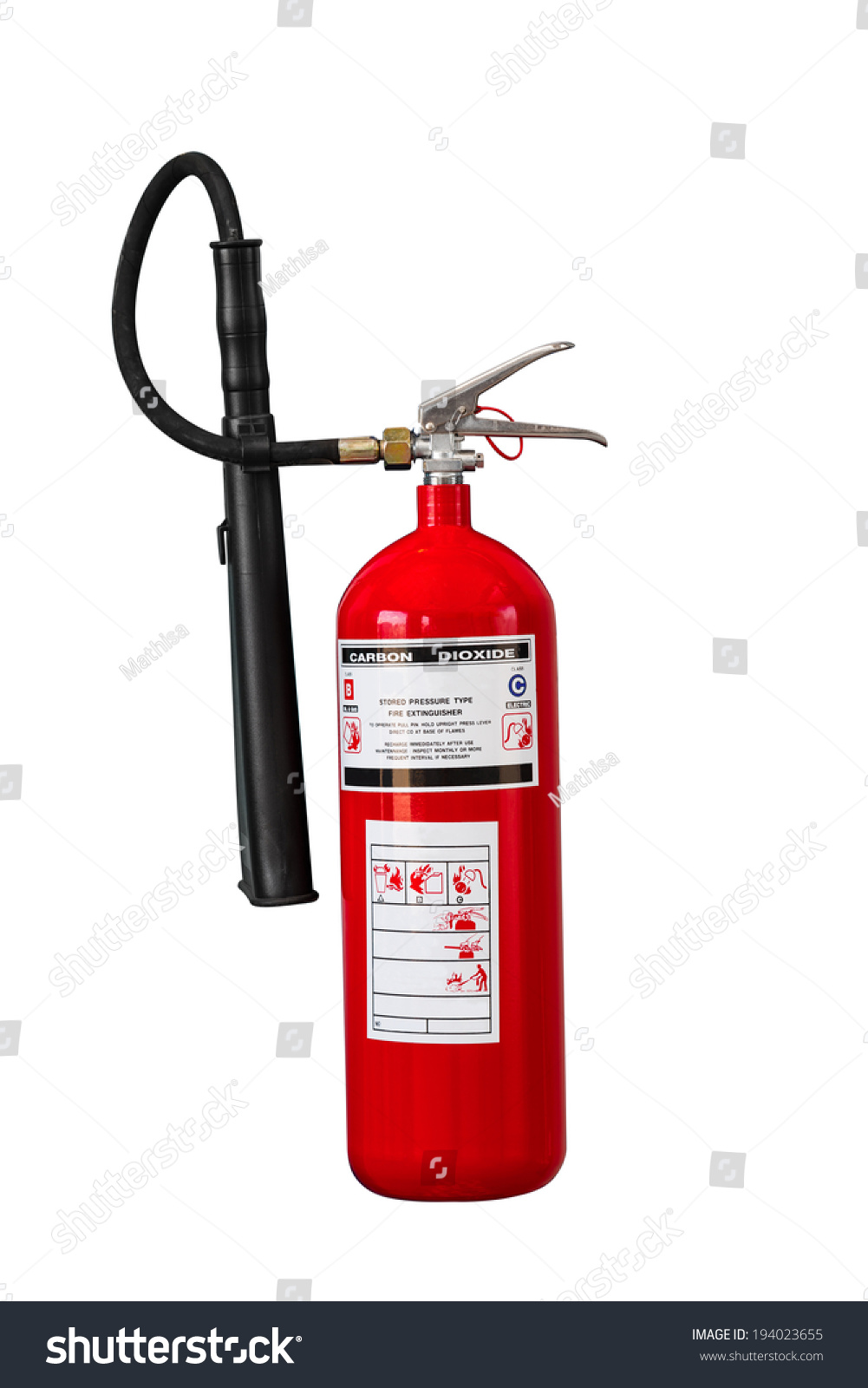 Dry Chemical Fire Extinguisher On White Stock Photo 194023655 ...