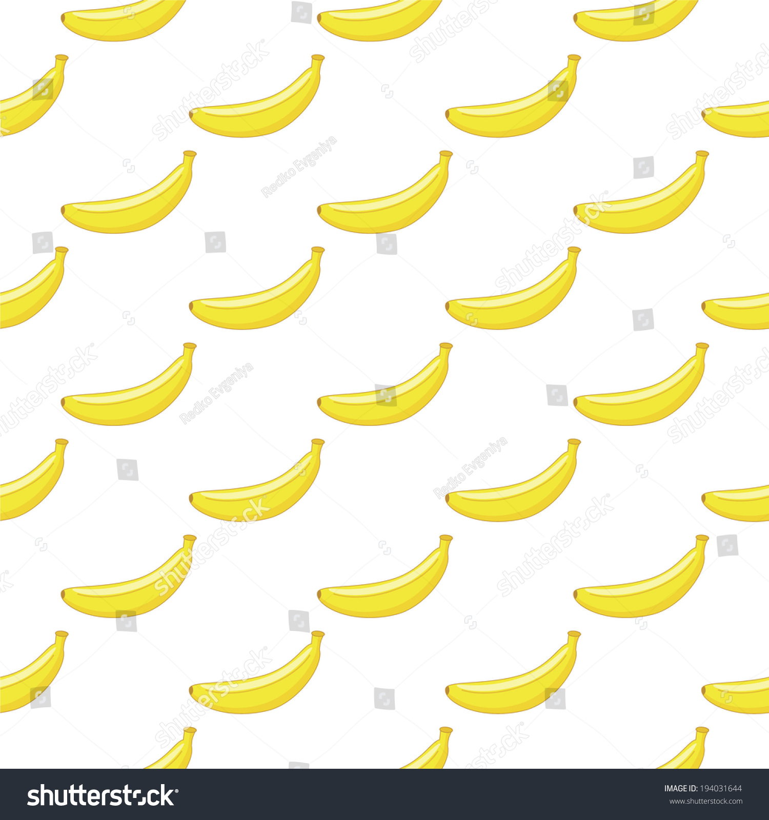 Seamless Background Yellow Bananas Vector Illustration Stock Vector ...