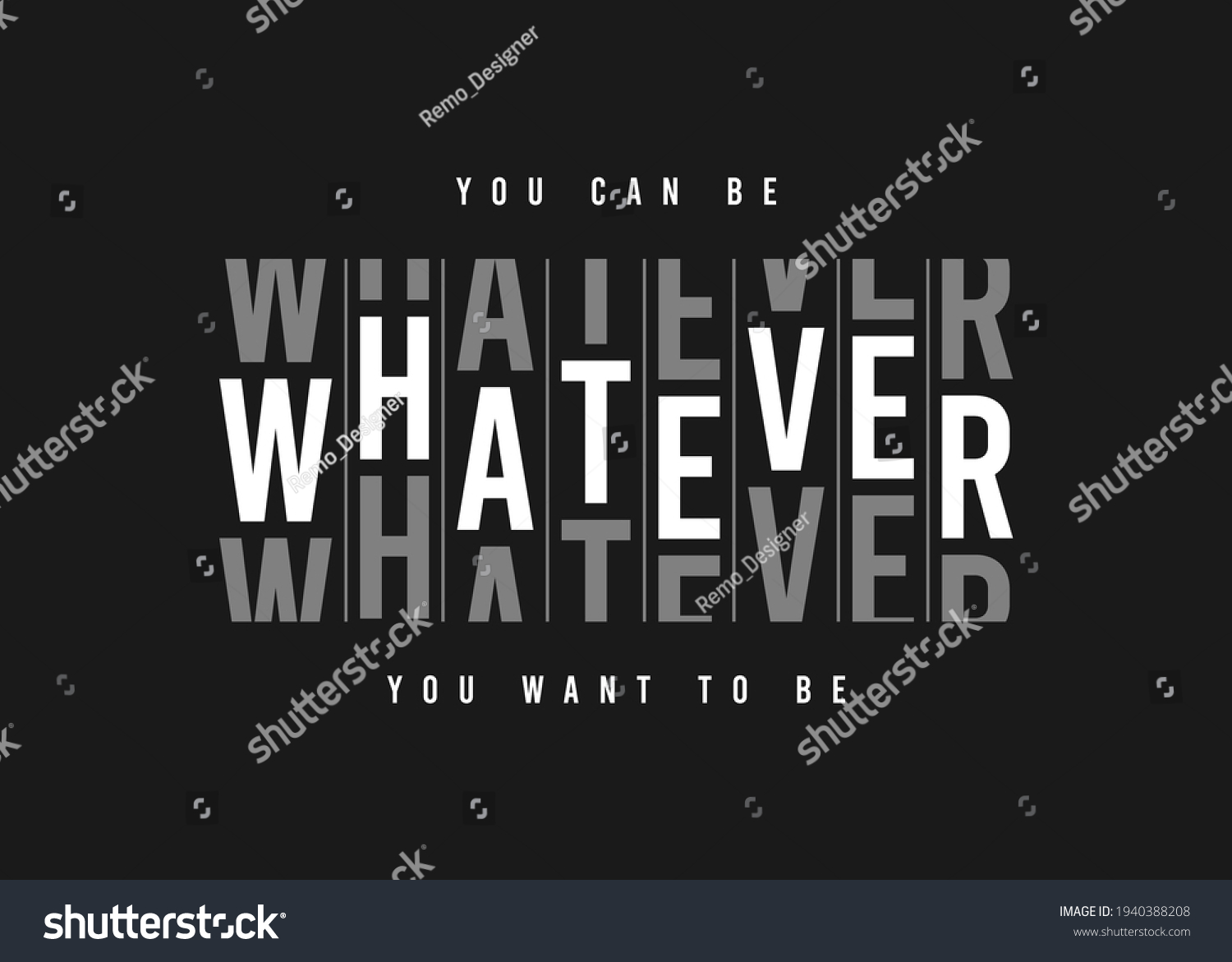 Whatever Slogan Graphic T Shirt Design Stock Vector (Royalty Free ...