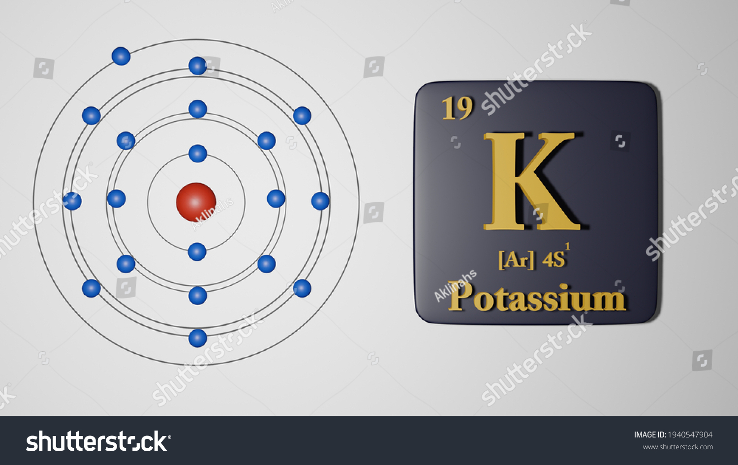 Potassium 19th Element Periodic Table Potassium Stock Illustration ...