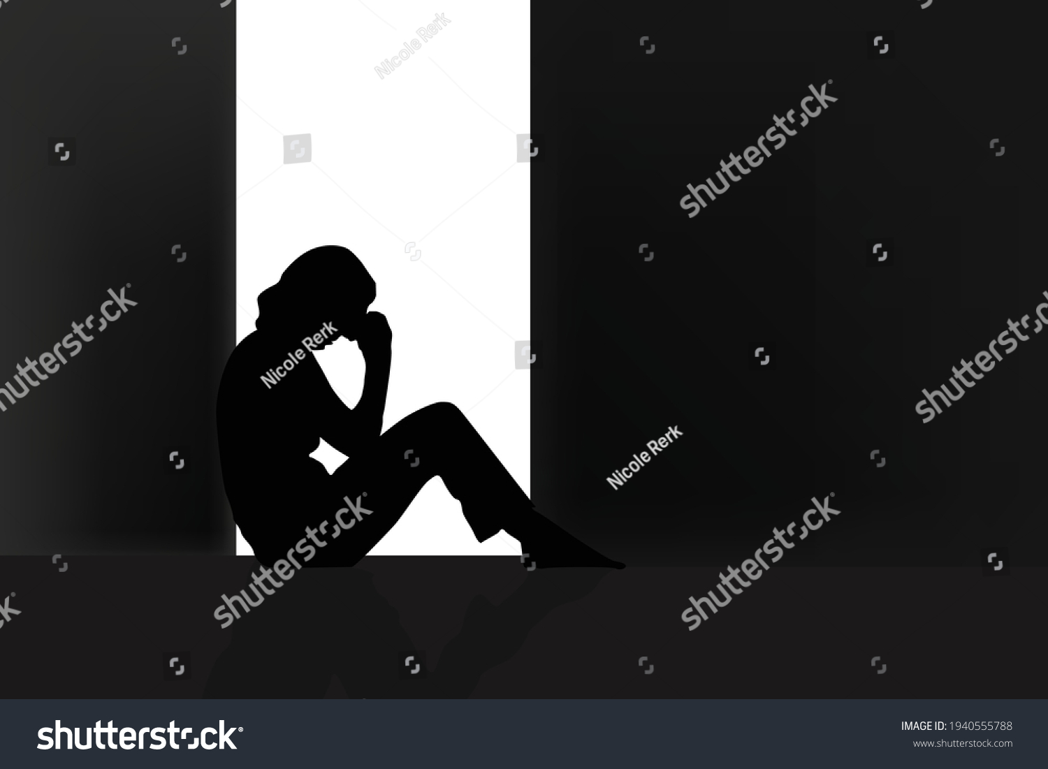 Depression Mood Disorder That Causes Persistent Stock Vector (Royalty ...