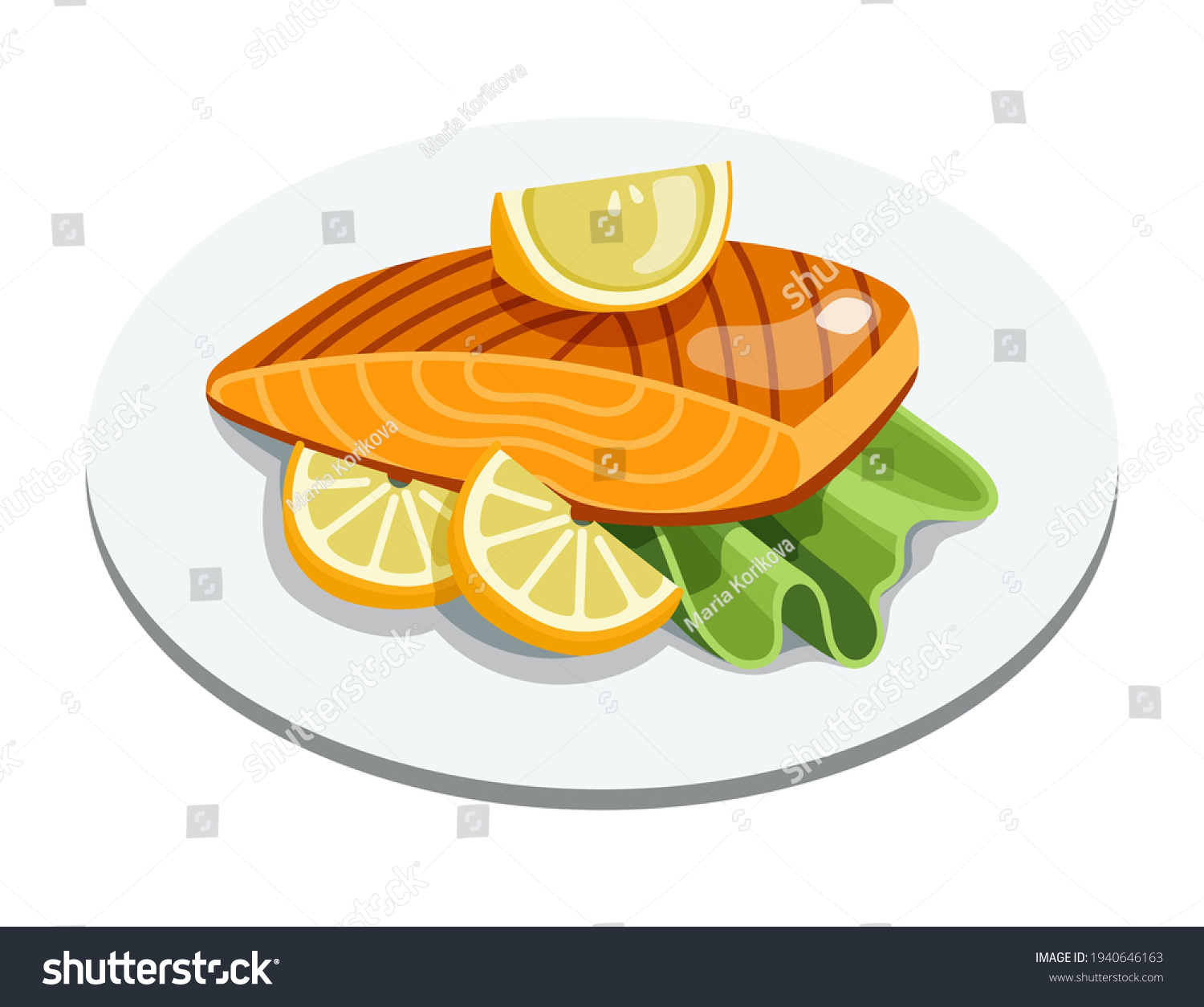 4,827 Cooked Salmon Stock Vectors, Images & Vector Art | Shutterstock