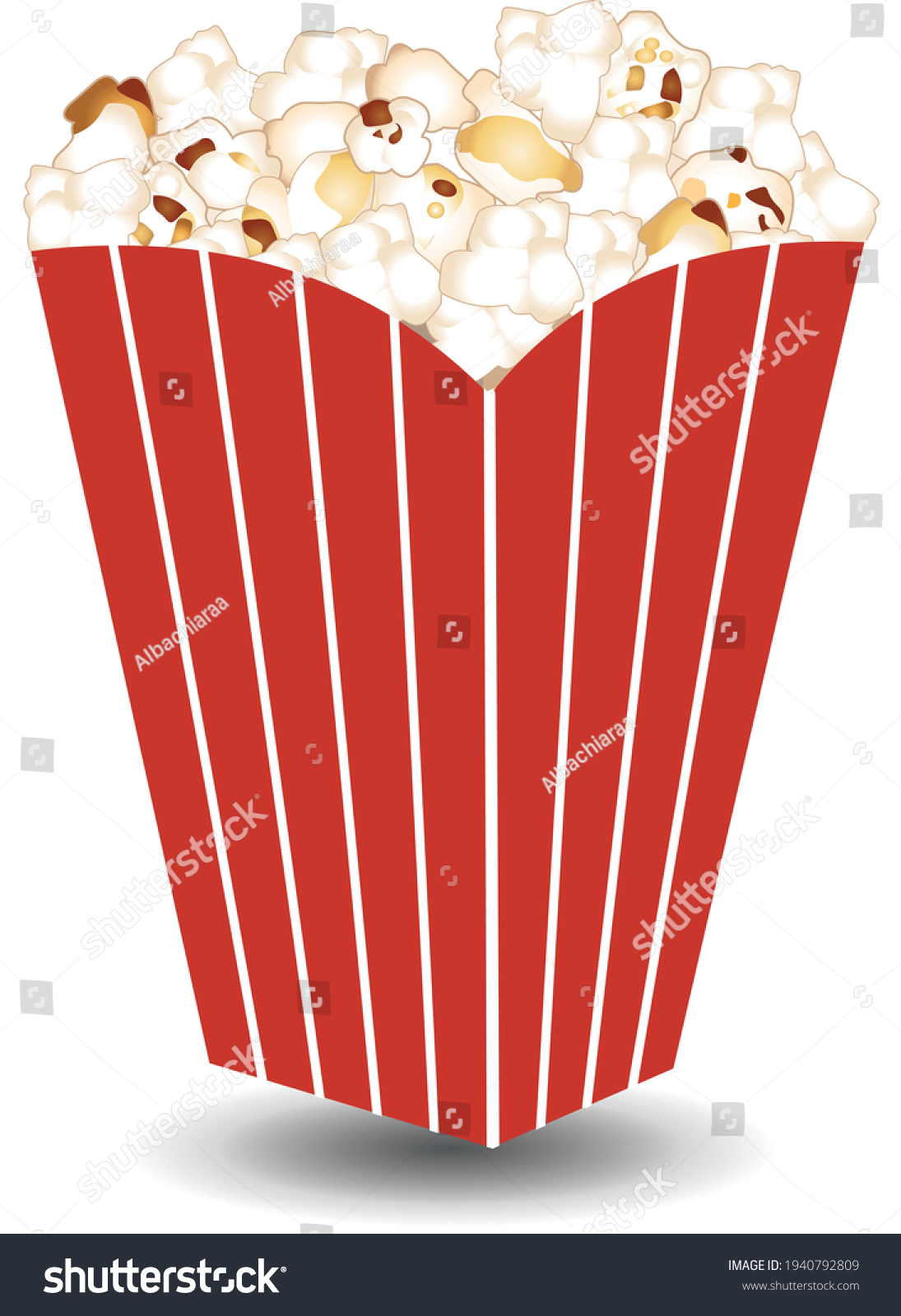 Big Pop Corn Box Package Movie Stock Vector (Royalty Free) 1940792809 ...