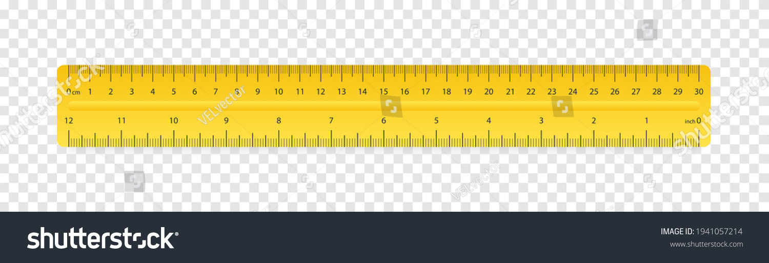 Ruler Inches Cm Scale On Transparent Stock Vector (Royalty Free ...