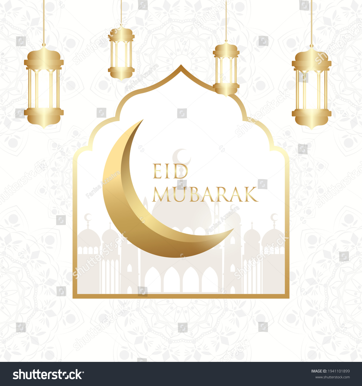 Islamic Design Greeting Card Template Ramadan Stock Vector (Royalty ...