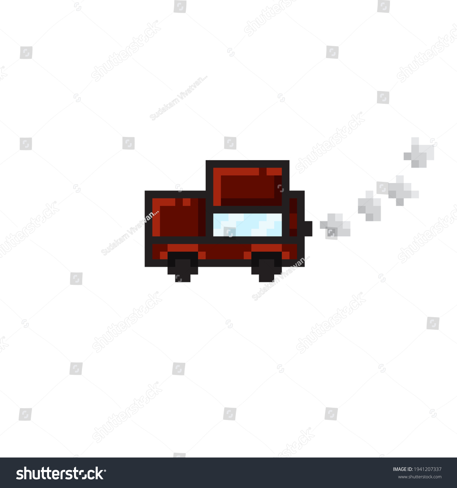 Car Pixel Art Car Cartoon Vector Stock Vector (Royalty Free) 1941207337 ...