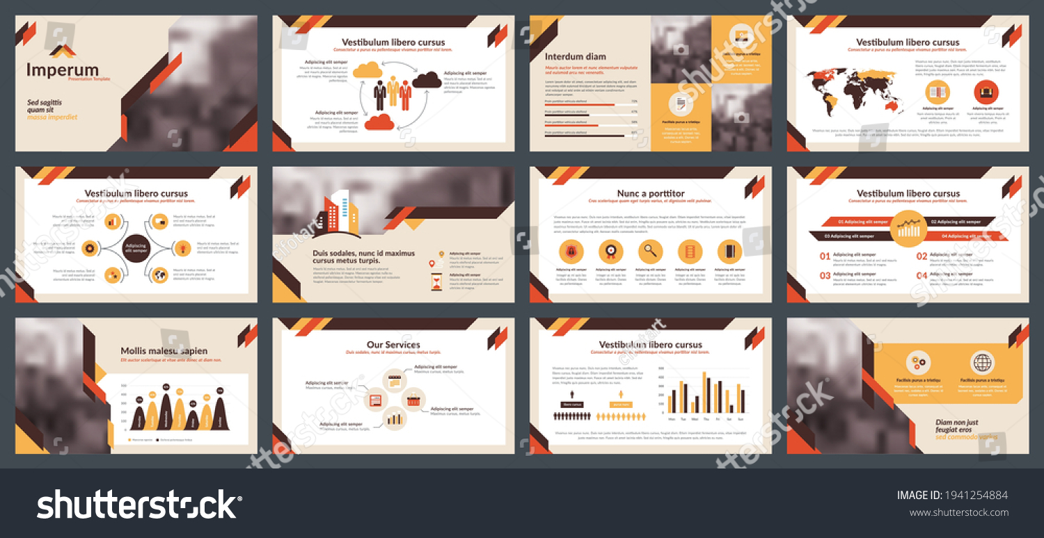 Elements Infographics Presentations Templates Annual Report Stock ...