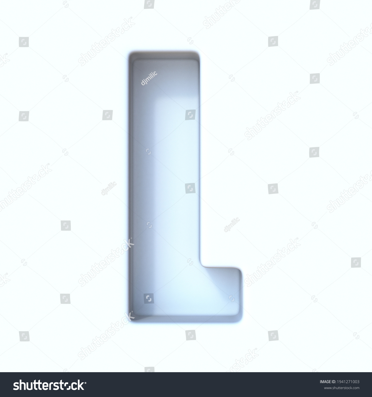 White Hole Shadow Font Letter L Stock Illustration 1941271003 ...