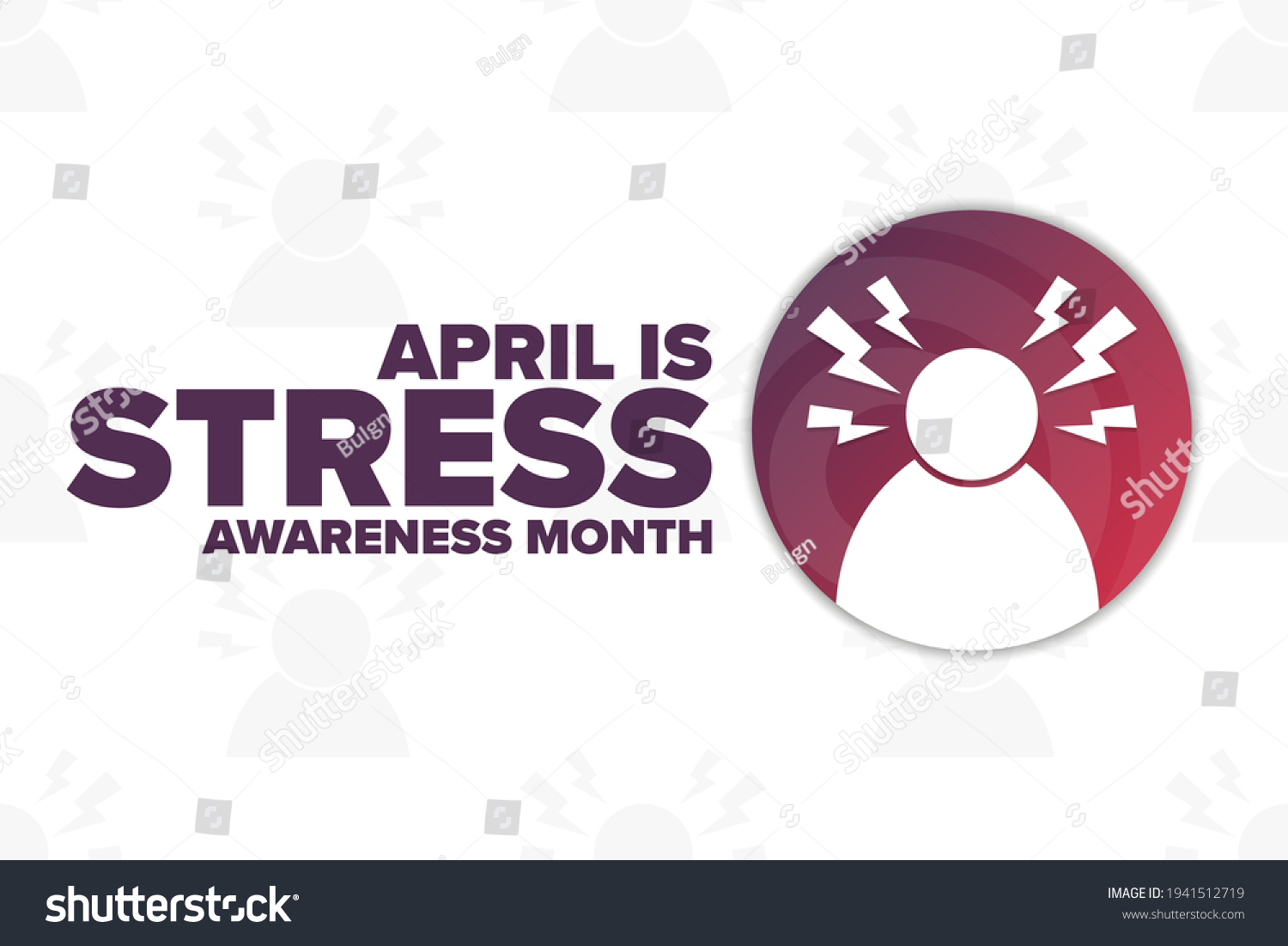 April Stress Awareness Month Holiday Concept Stock Vector (Royalty Free ...