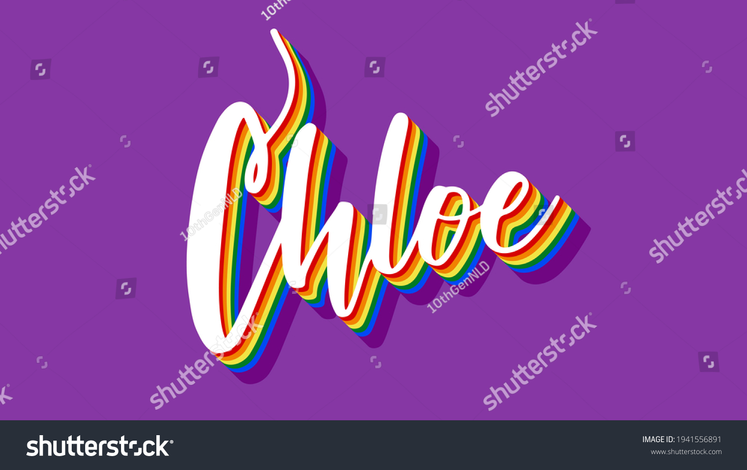 Chloe Lgbt Pride Parade Flag Stock Illustration 1941556891 | Shutterstock