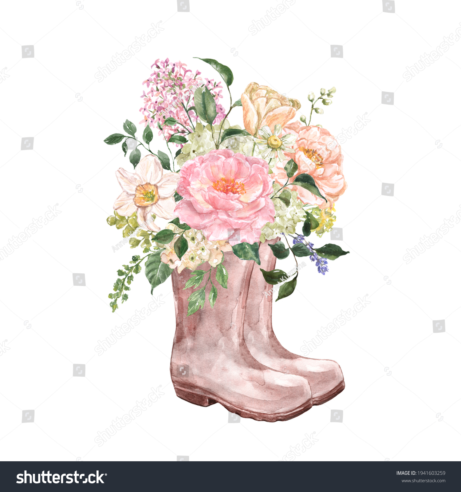 floral garden boots