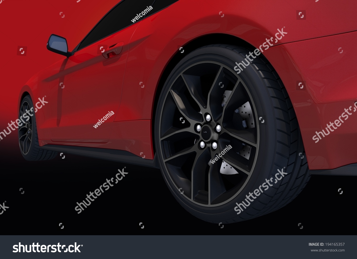 Red Sports Car Side View 3d Stock Illustration 194165357 | Shutterstock