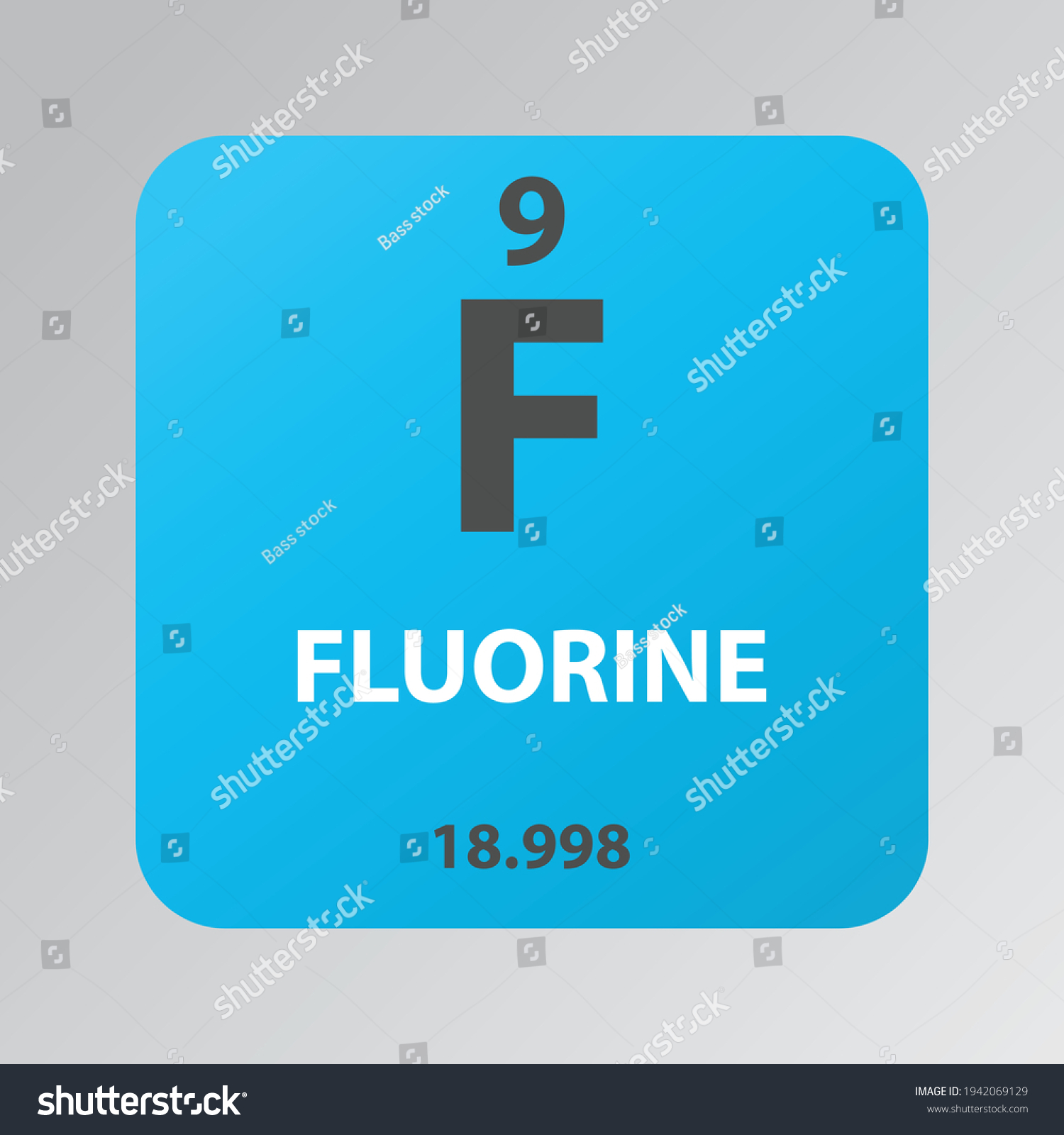 Fluorine F Halogen Chemical Element Vector Stock Vector (royalty Free 