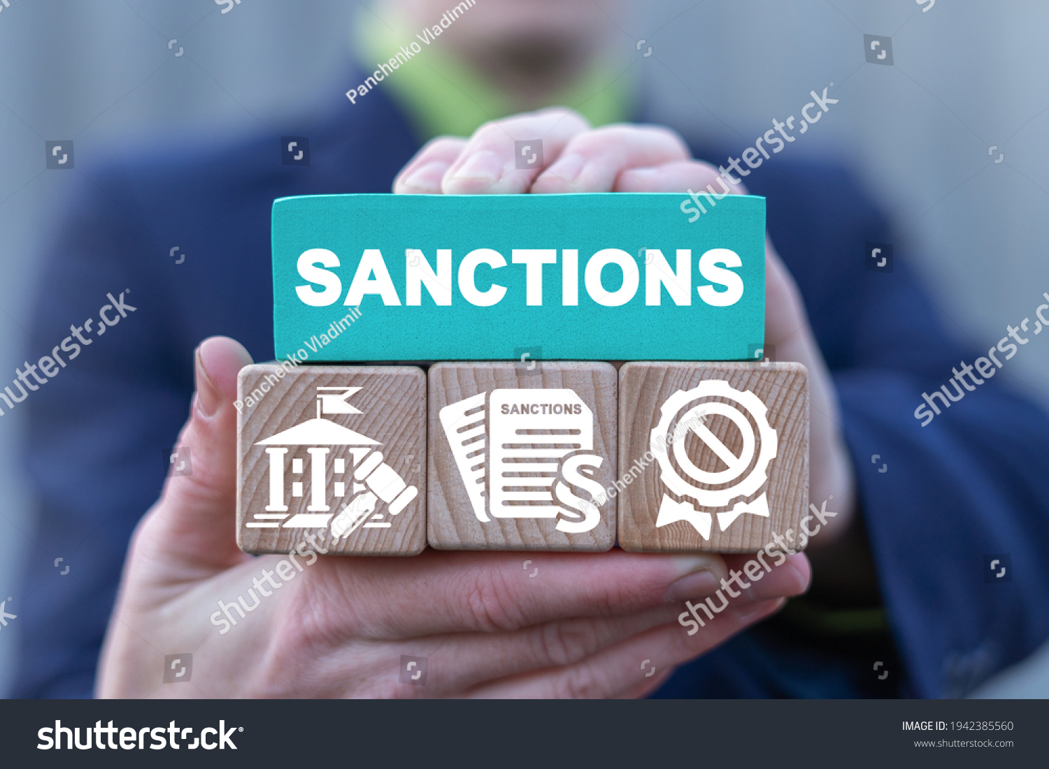 Concept Sanctions International Economic Political Relations Stock   Stock Photo Concept Of Sanctions International Economic And Political Relations Sanction 1942385560 