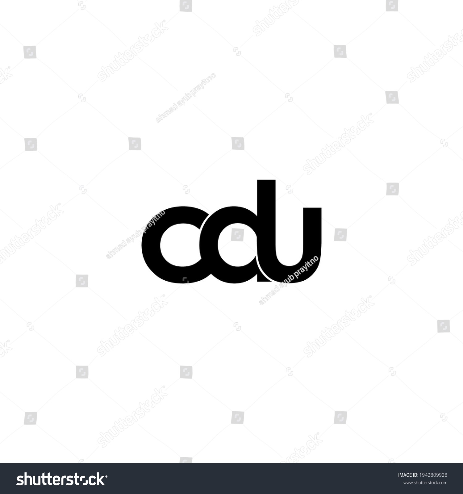 Cdu Letter Original Monogram Logo Design Stock Vector (Royalty Free