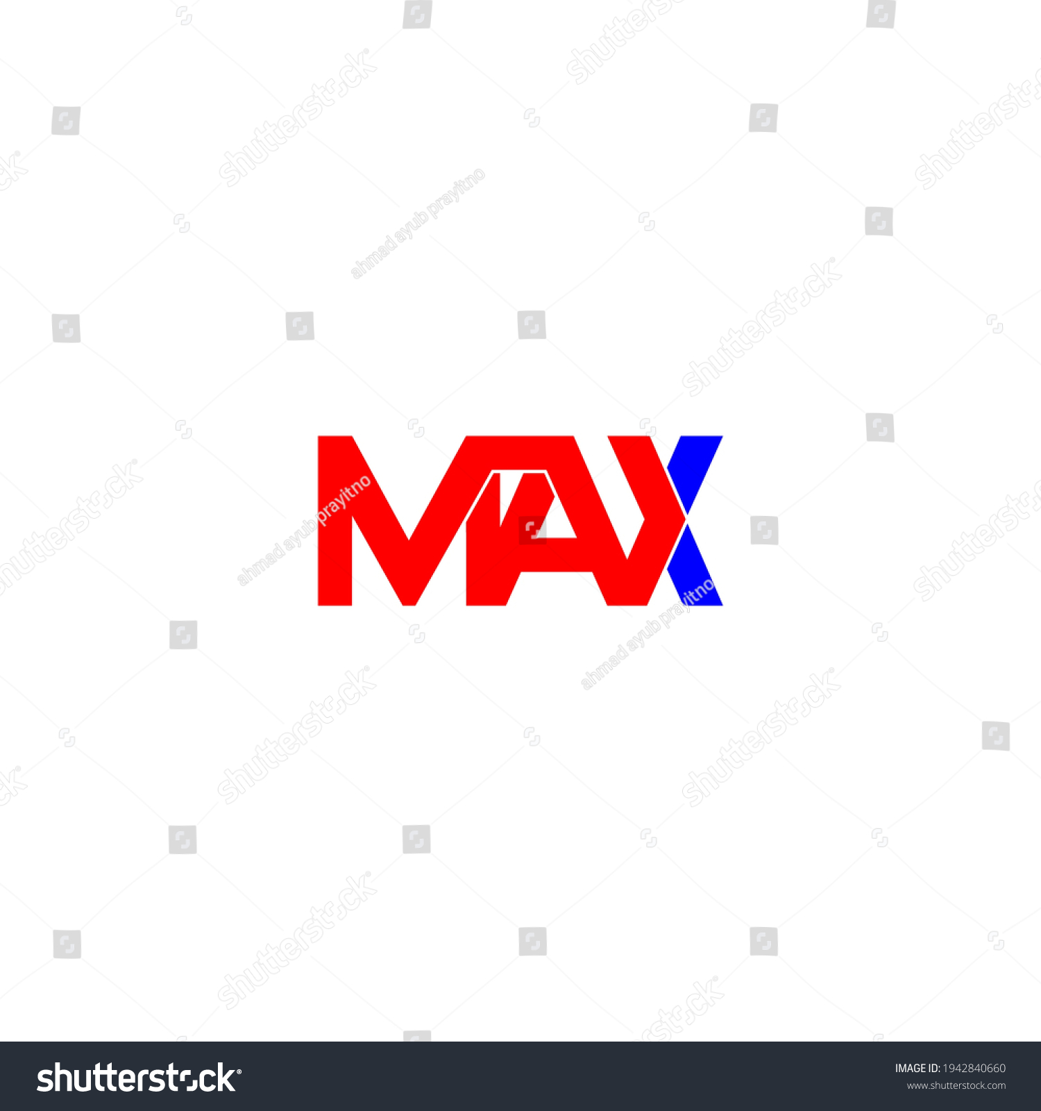 Max Letter Original Monogram Logo Design Stock Vector (Royalty Free ...