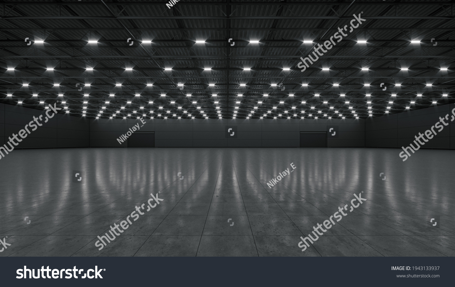 3d Render Empty Exhibition Space Backdrop Stock Illustration 1943133937 ...