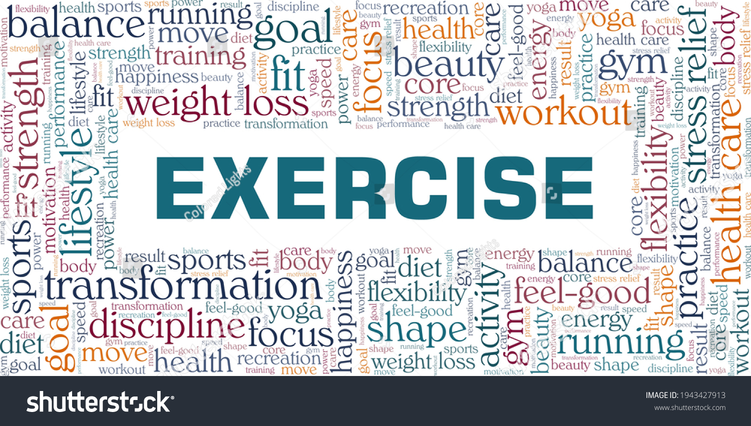 Exercise Vector Illustration Word Cloud Isolated Stock Vector (Royalty ...