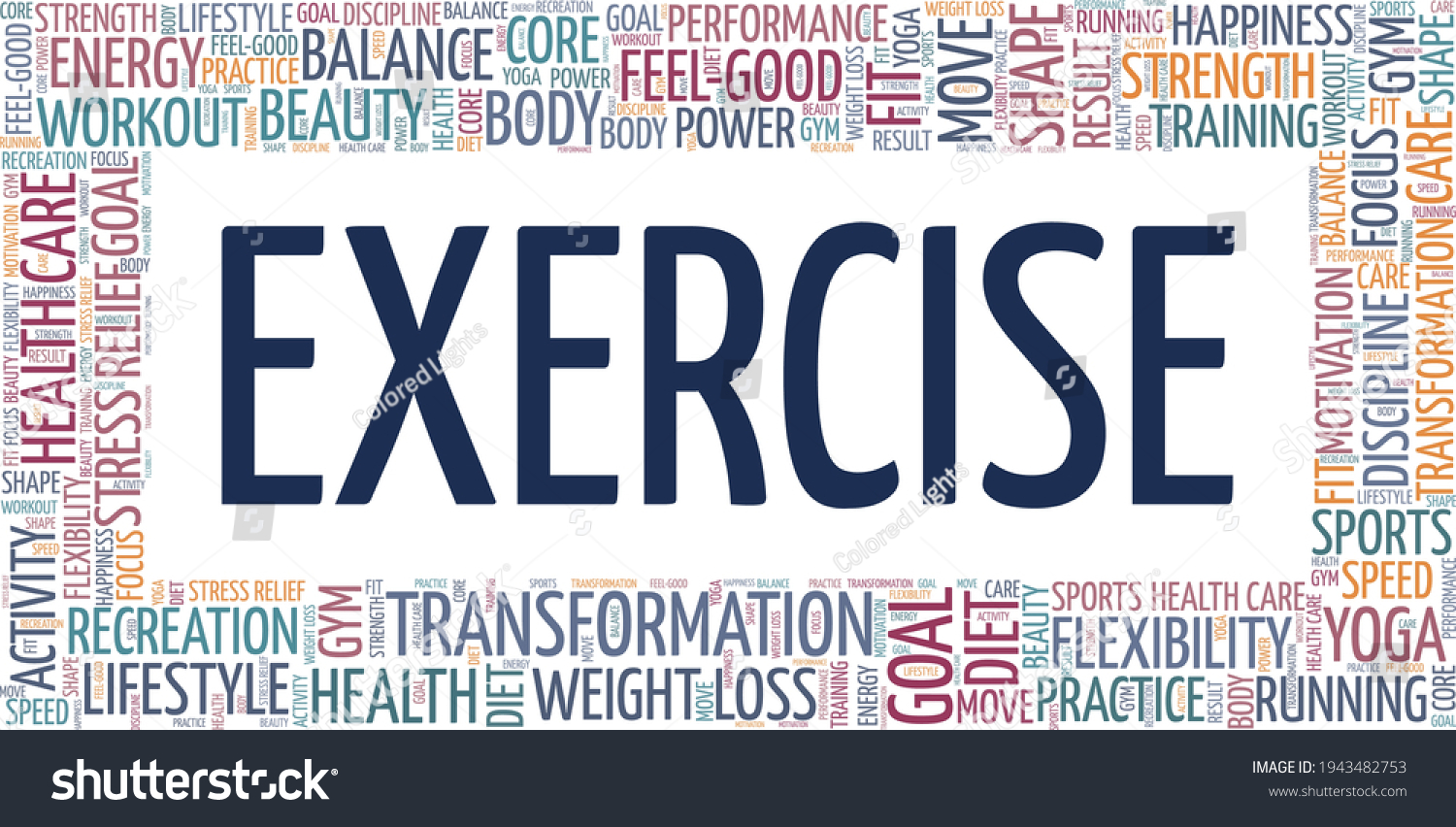 Exercise Vector Illustration Word Cloud Isolated Stock Vector (Royalty ...