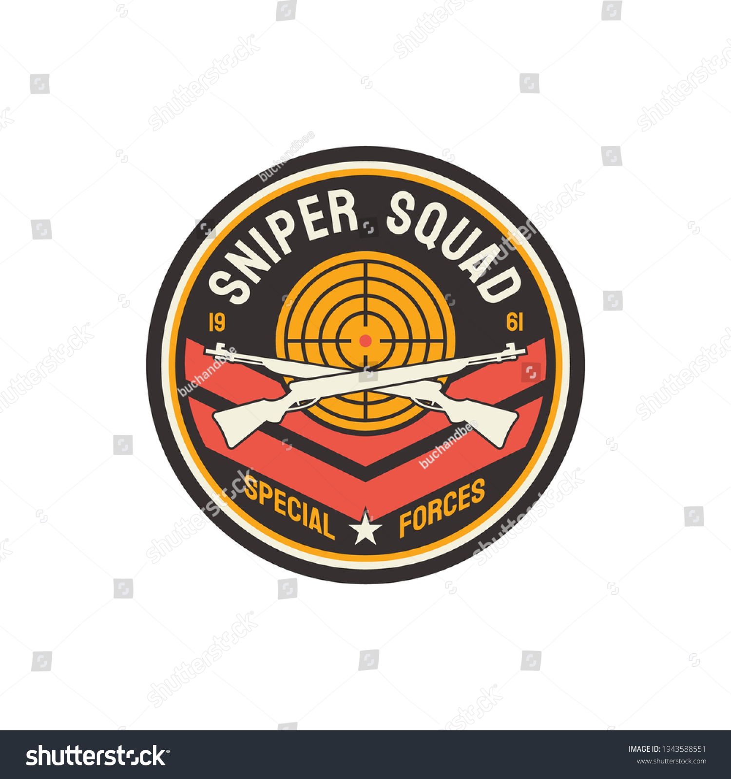 Special Snipers Squad Isolated Usa Armored Stock Vector (Royalty Free ...