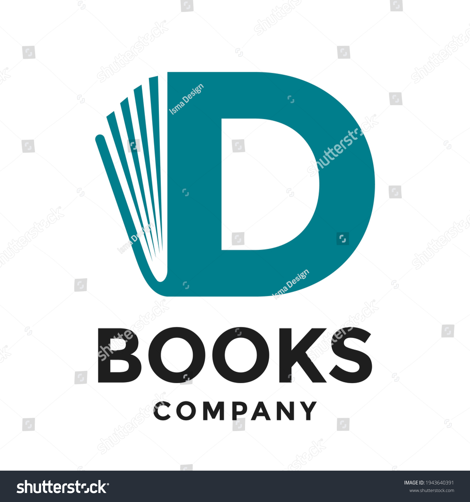 Book D Letter Vector Logo Template Stock Vector (Royalty Free ...