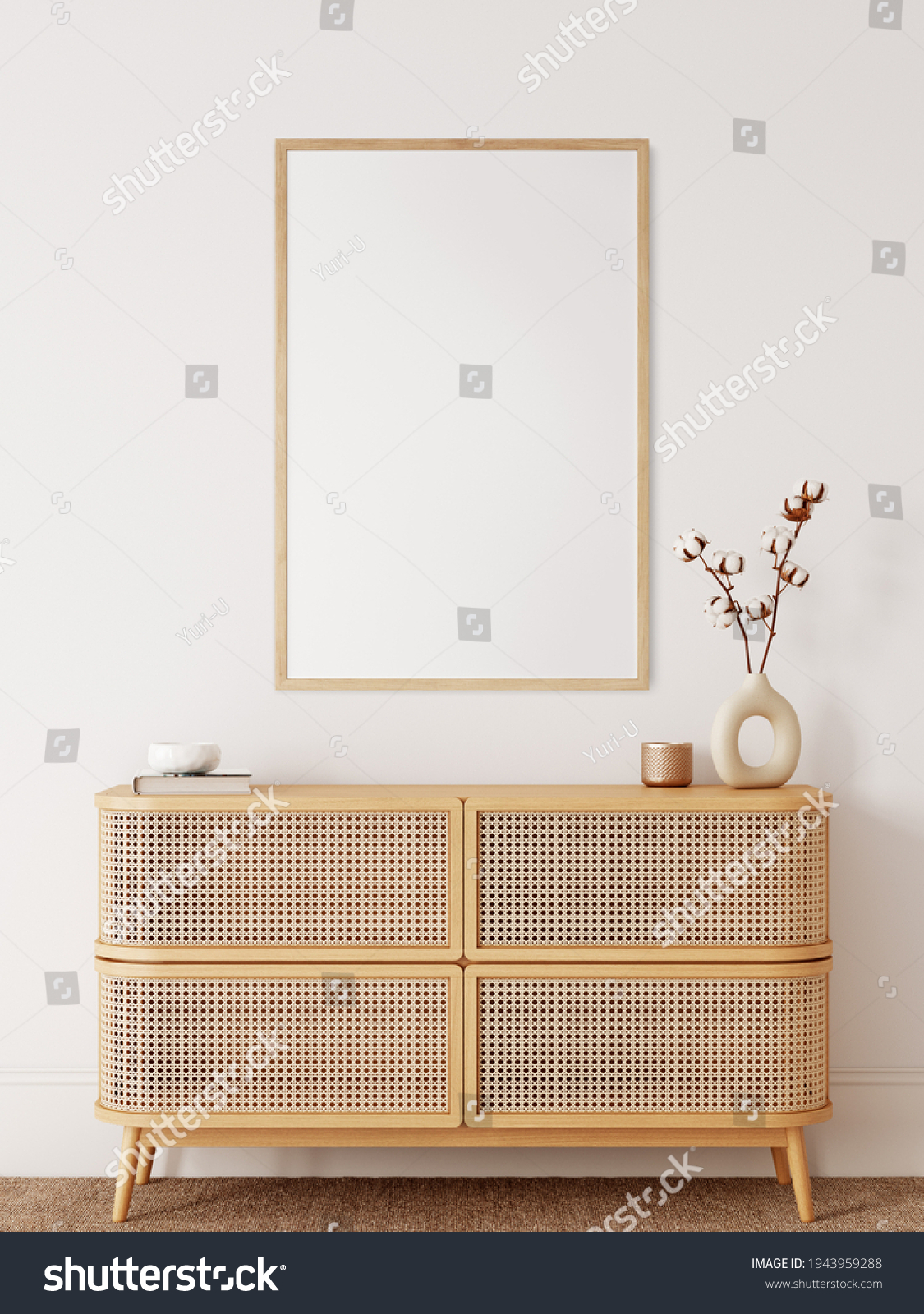 Frame Poster Mockup Boho Style Interior 库存插图 1943959273 | Shutterstock