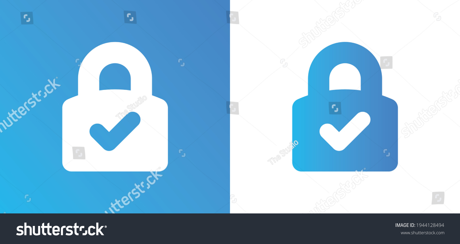 Security Vector Logo Check Mark Icon Stock Vector (royalty Free 