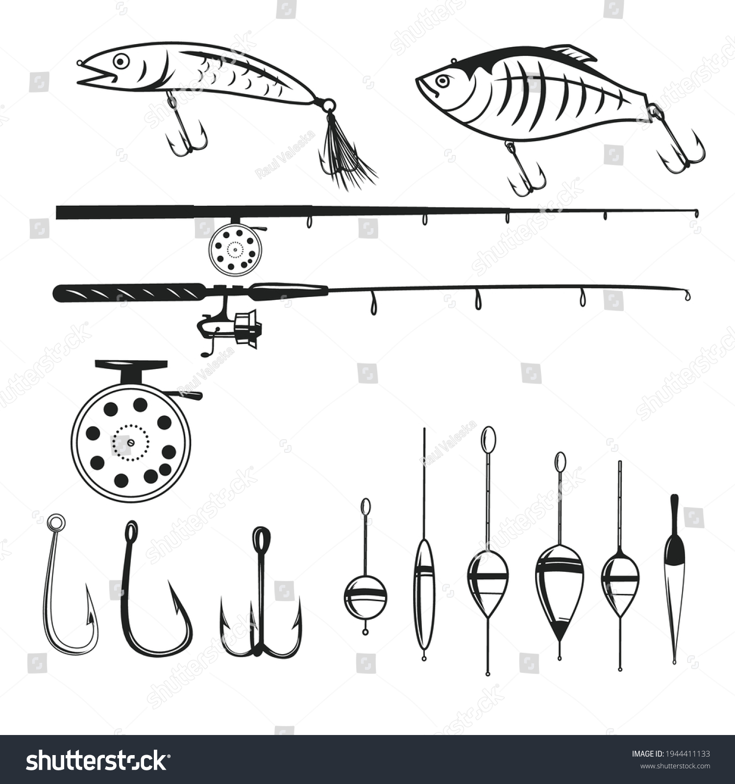 Fishing Gear Designthis Design Can Be Stock Vector (Royalty Free ...