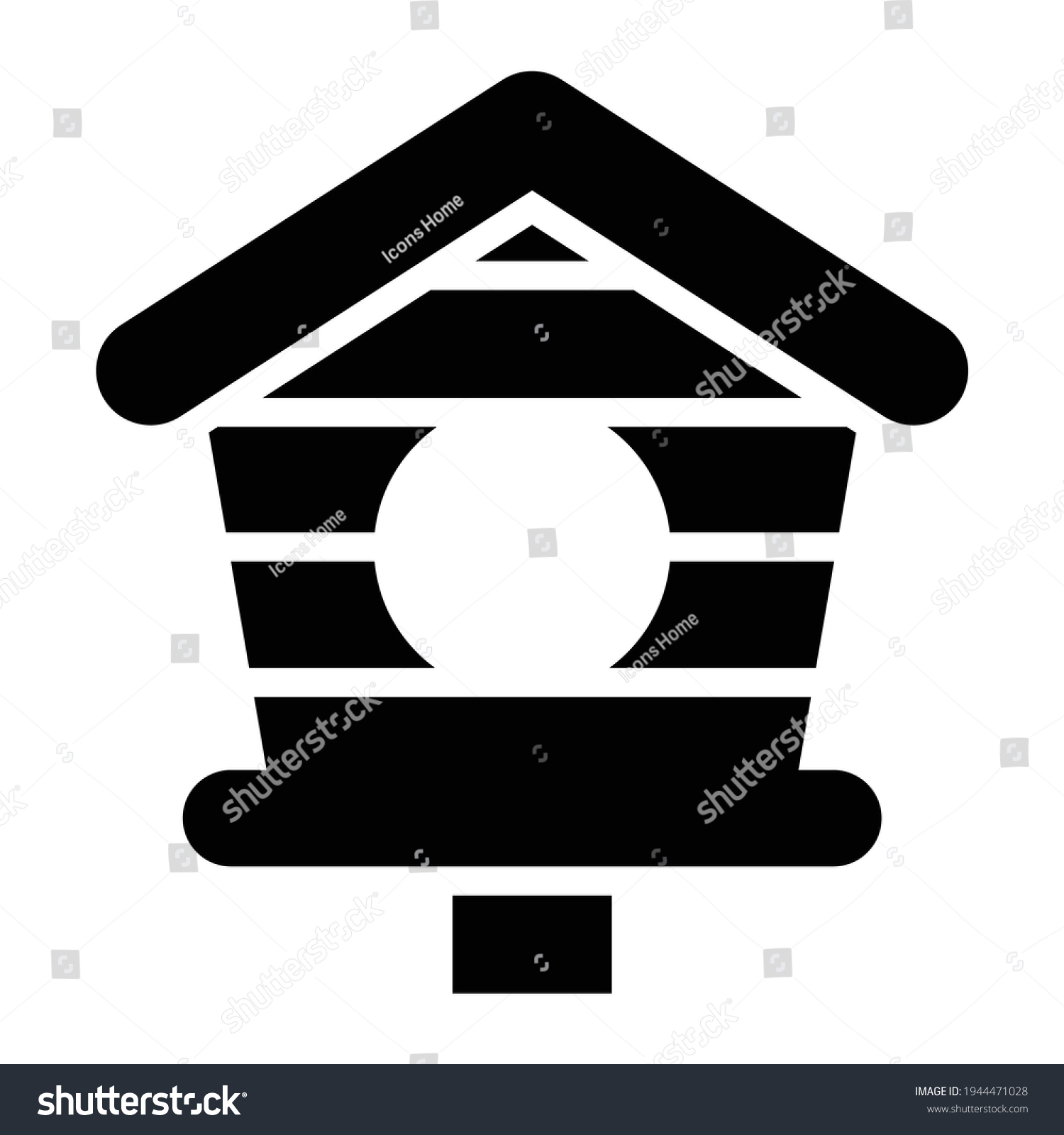 Nest Silhouette Black Glyph Icon Stock Vector (Royalty Free) 1944471028 ...