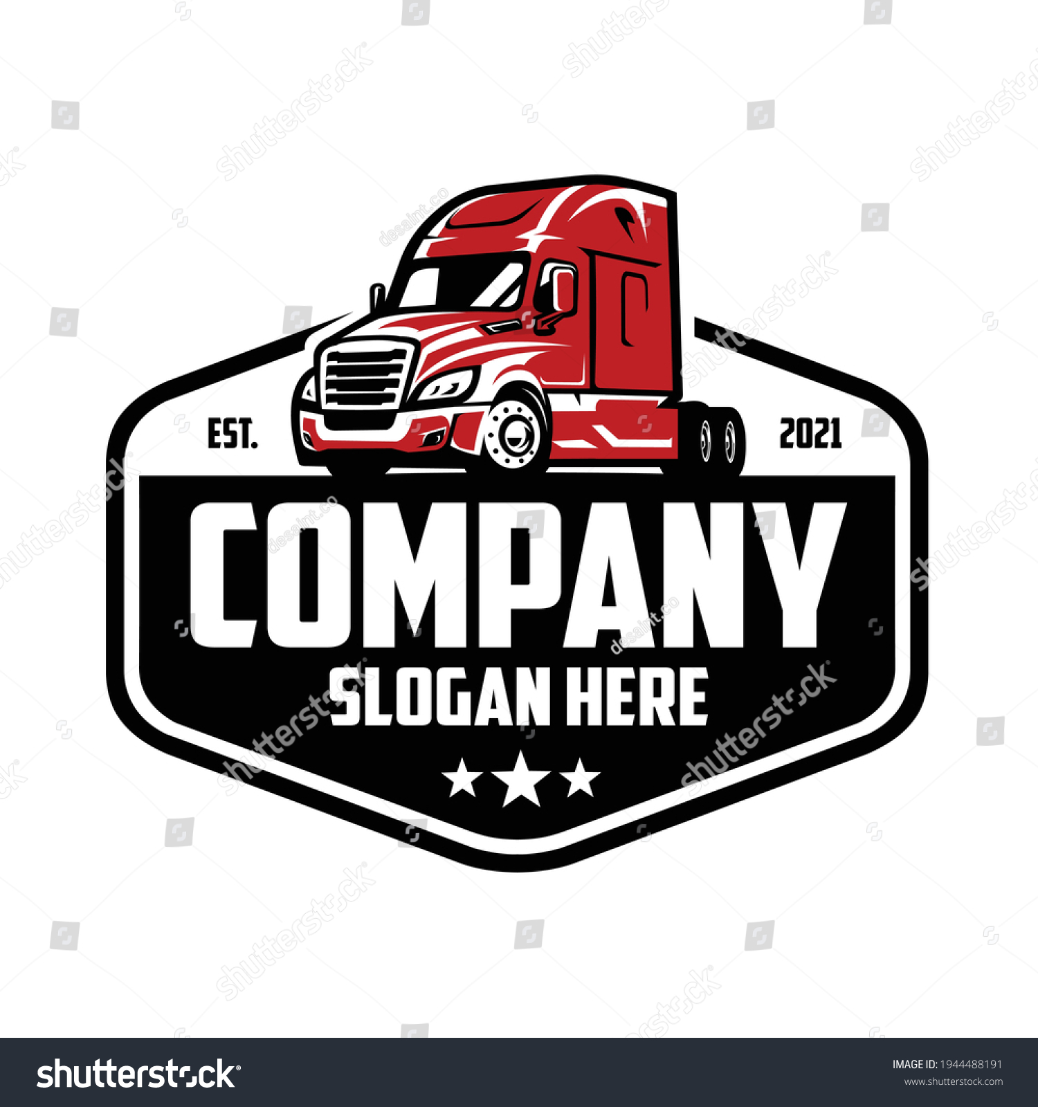 Trucking Company Logo Vector Isolated Ready Stock Vector (Royalty Free ...