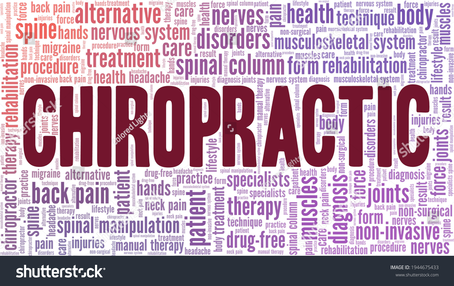 Chiropractic Vector Illustration Word Cloud Isolated Stock Vector ...