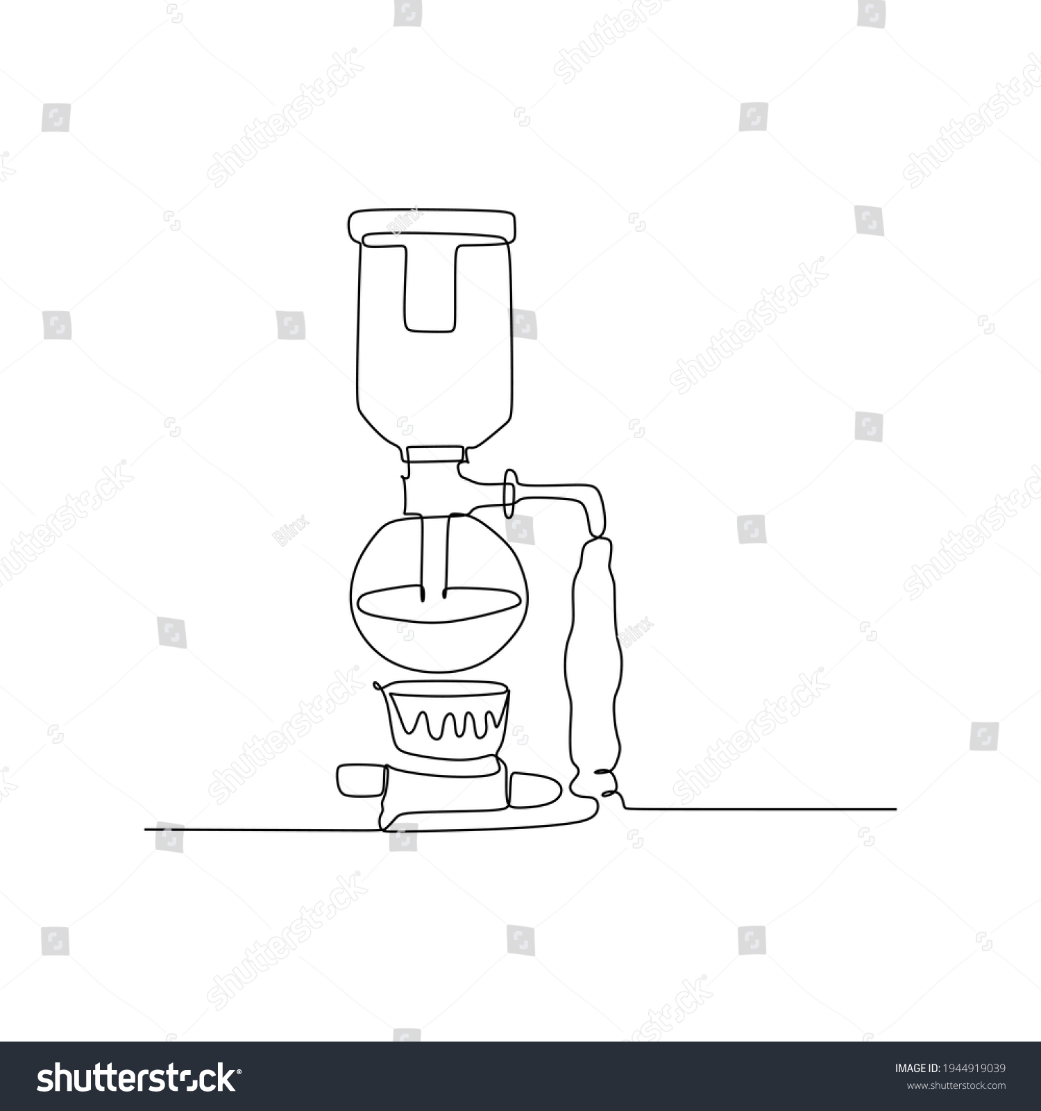 Siphon Coffee Machine Distillation Pot Home Stock Vector (Royalty Free ...