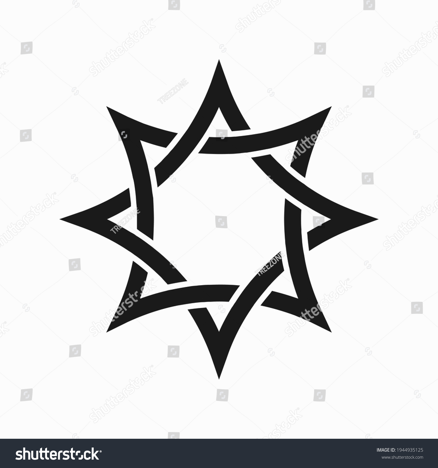 Glittering Symbol Eight Pointed Star Logo Stock Vector (Royalty Free ...