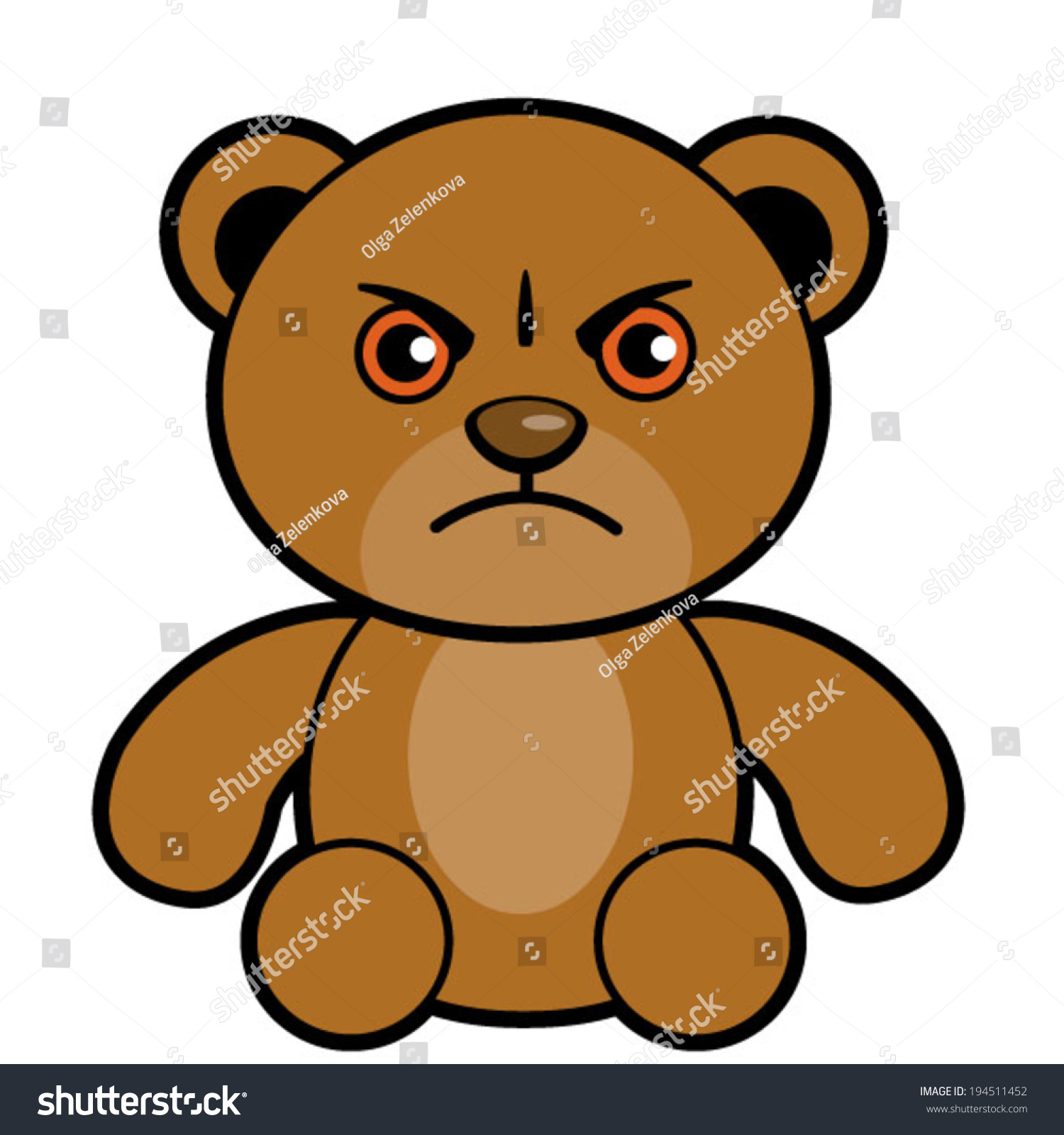 angry stuffed bear