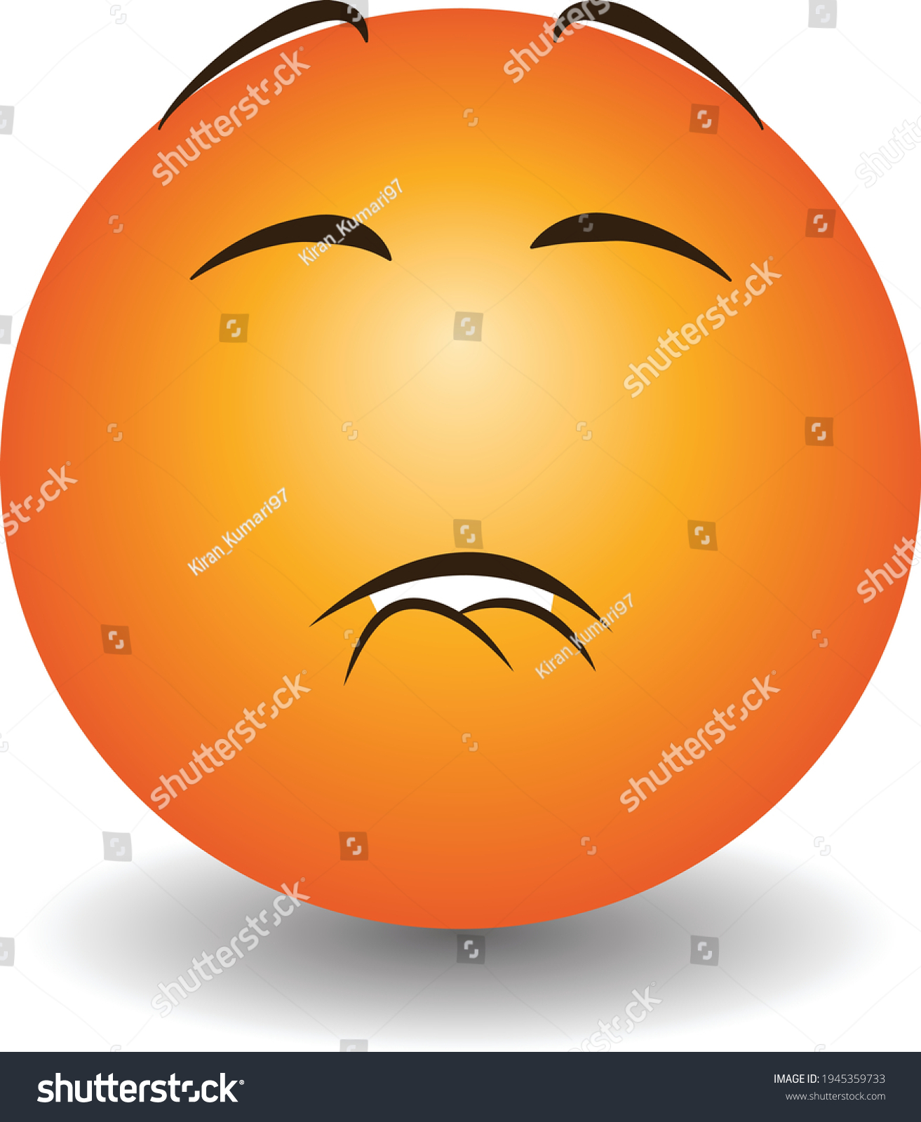 Bite Lip Emoji Raised Eyebrow: стоковая векторная графика (без лицензионных...