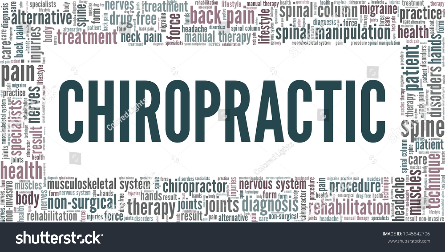 Chiropractic Vector Illustration Word Cloud Isolated Stock Vector ...