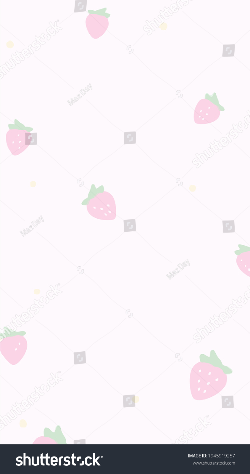 Strawberry Background Pink Color Stock Vector (Royalty Free) 1945919257 ...