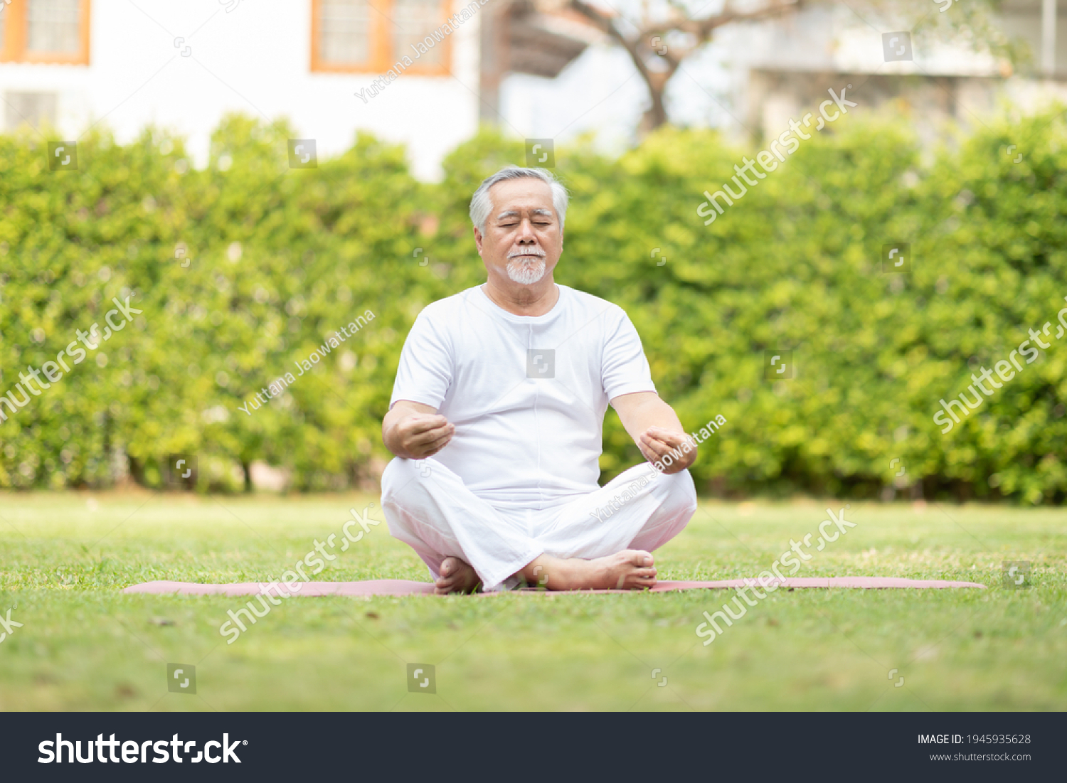 Calm Healthy Asian Elderly Man White Stock Photo 1945935628 | Shutterstock