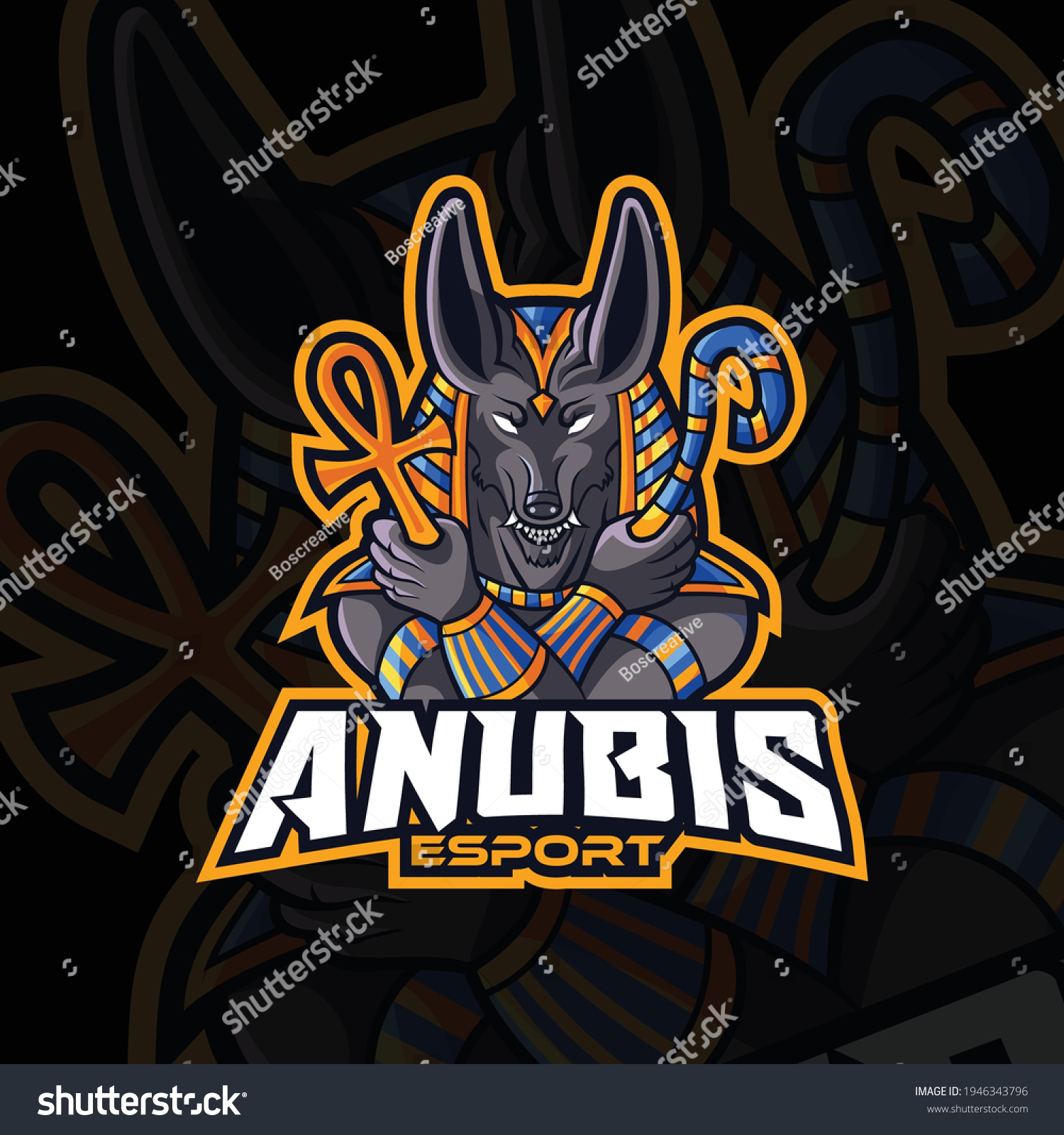 Rusty Abbreviate Cooperative Anubis E Sport Gaming Logo Design Stock Vector (Royalty Free) 1946343796 |  Shutterstock