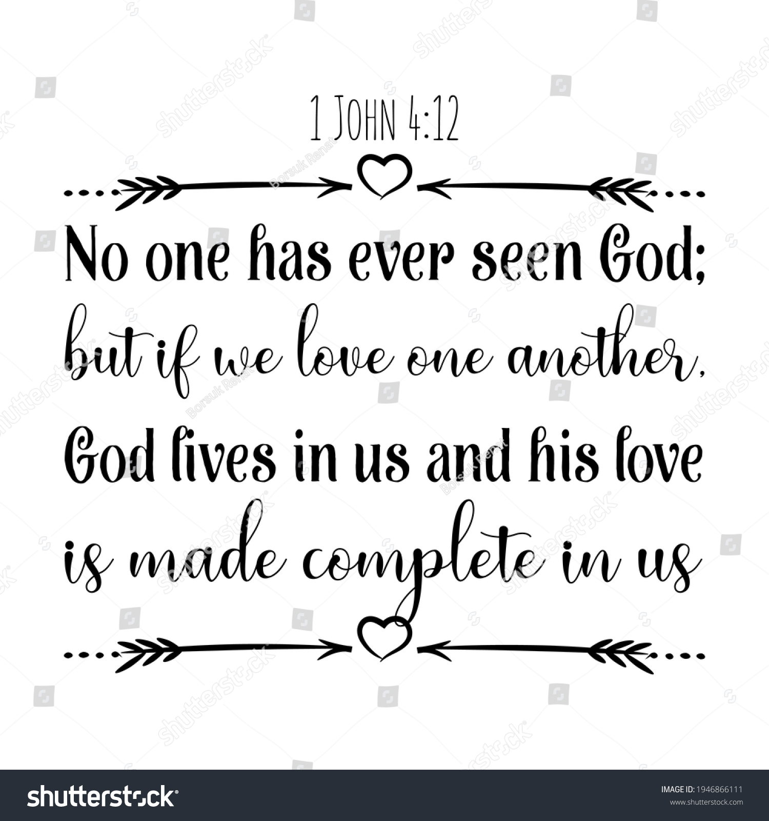 3 If We Love One Another, God Lives In Us Images, Stock Photos ...