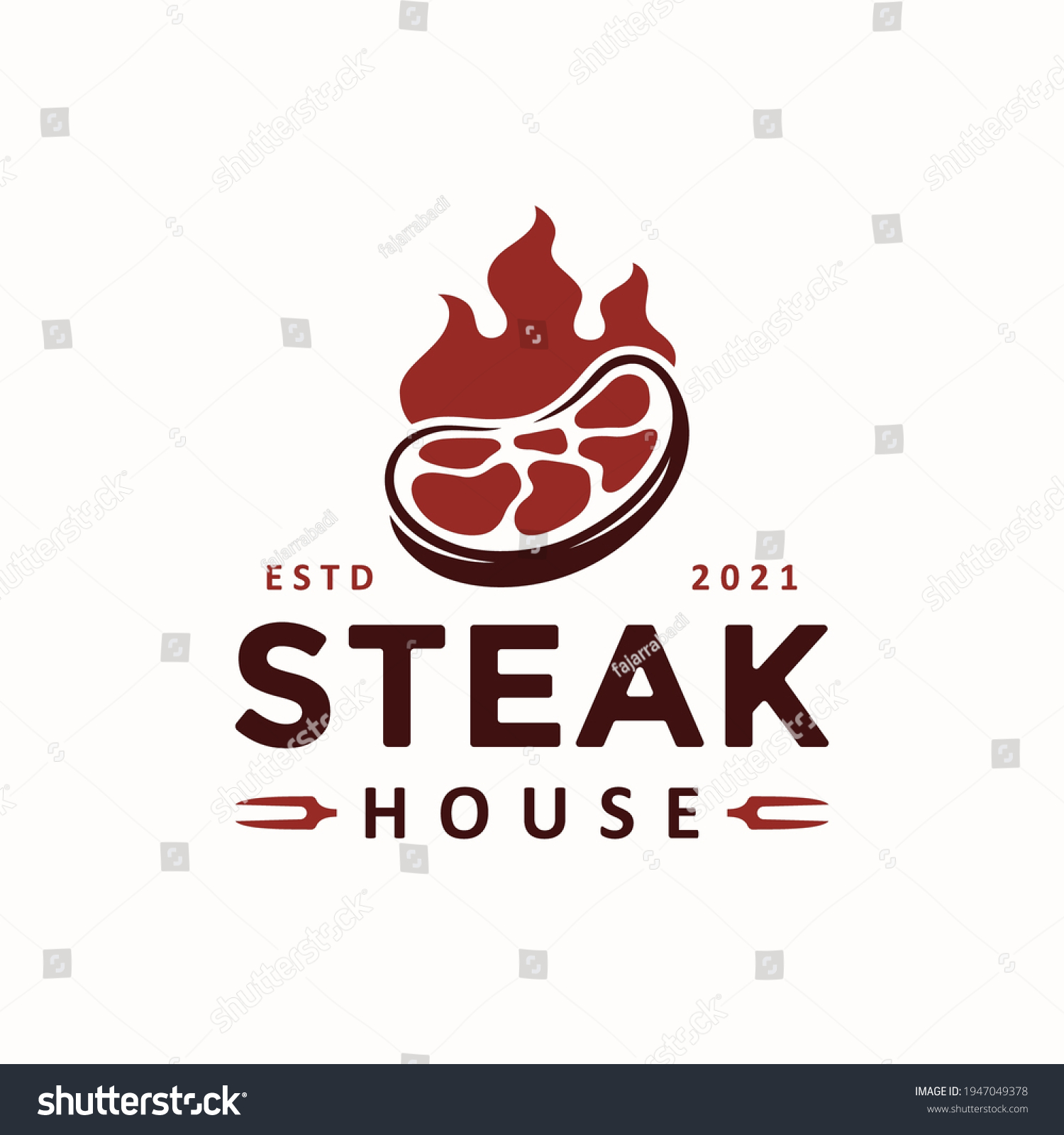 Vektor Stok Steak House Logo Design Template Tanpa Royalti 1947049378 Shutterstock