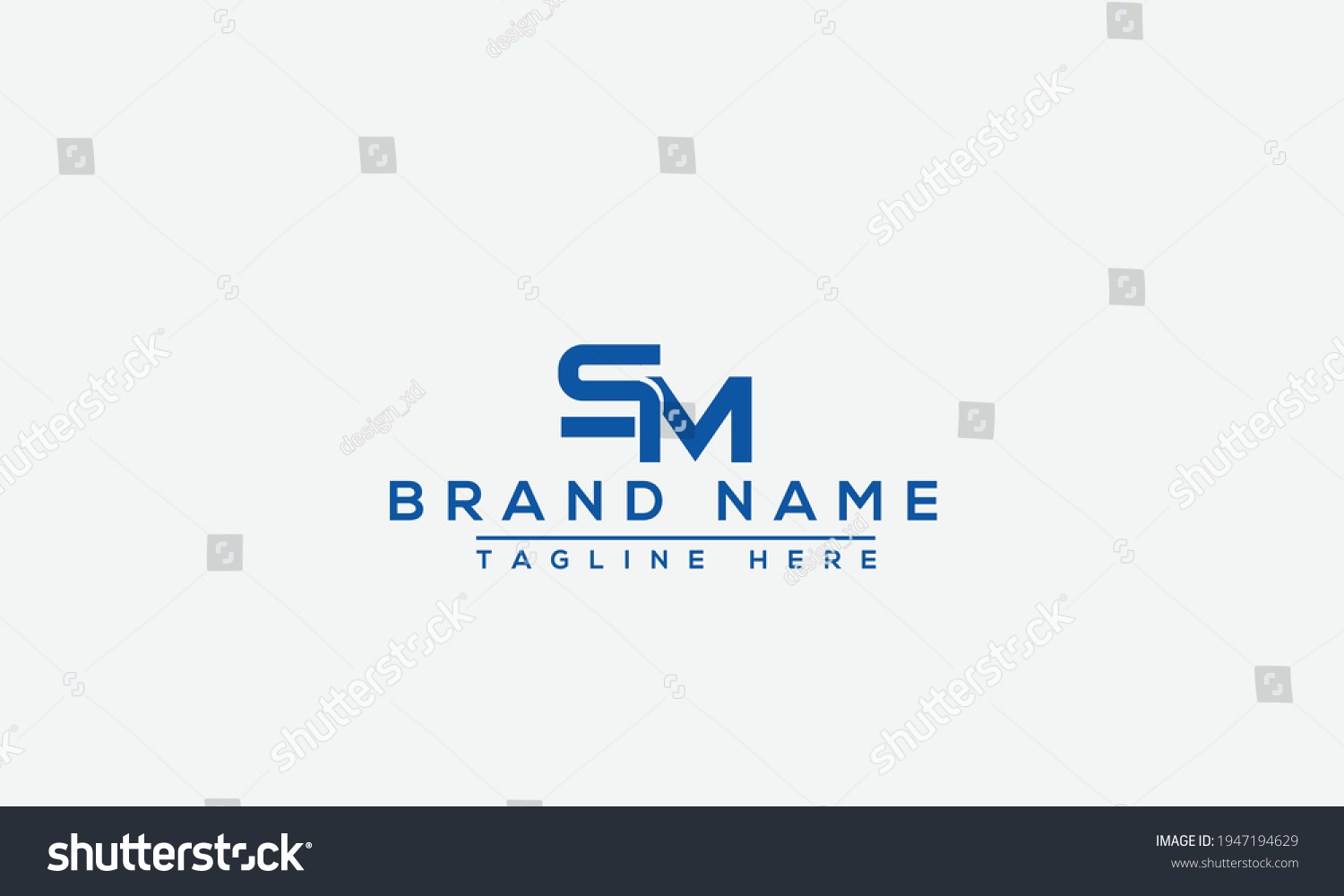 Sm Logo Design Template Vector Graphic Stock Vector (Royalty Free ...