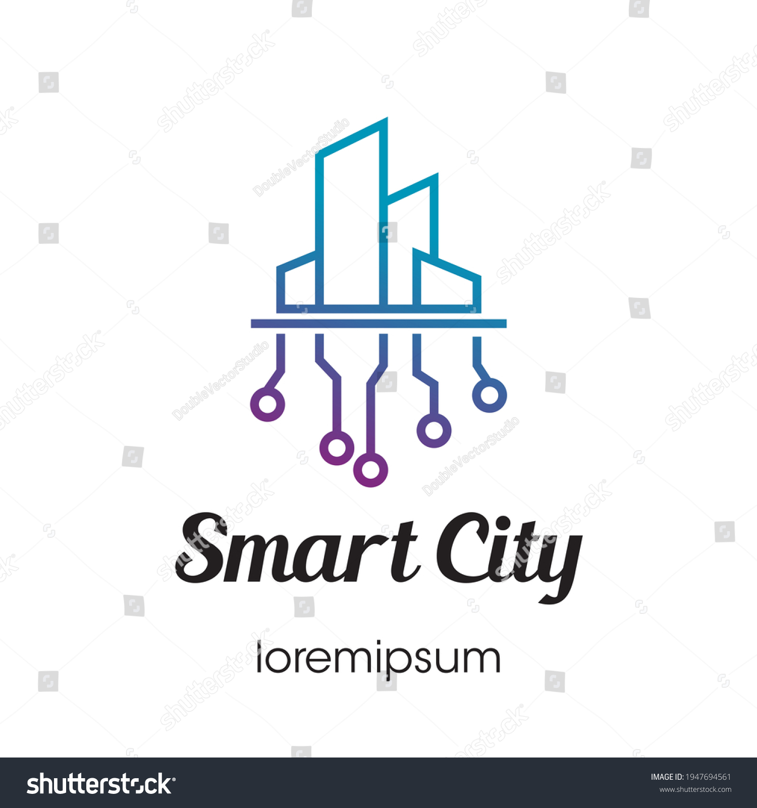 Smart City Logo Symbol Design Template Stock Vector Royalty Free