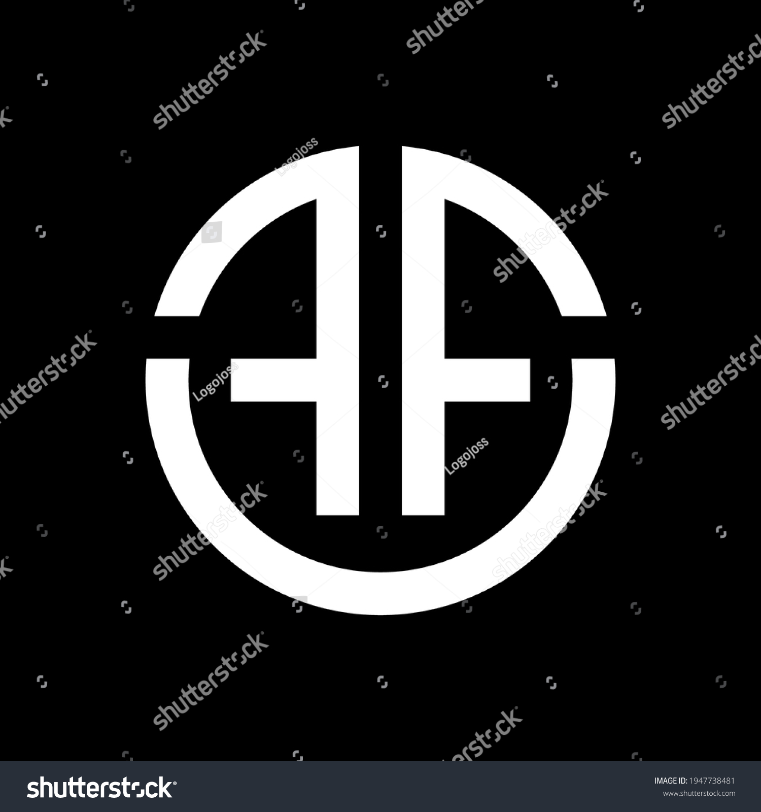 Letter Ff Circle Logo Template Stock Vector (Royalty Free) 1947738481 ...