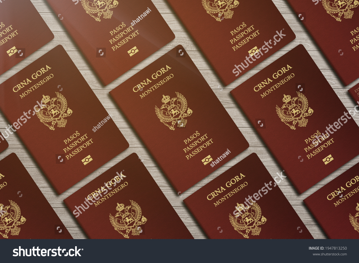 Skillful Becks Phonetics Passports European Union Montenegro Top View Stock Illustration 1947813250  | Shutterstock